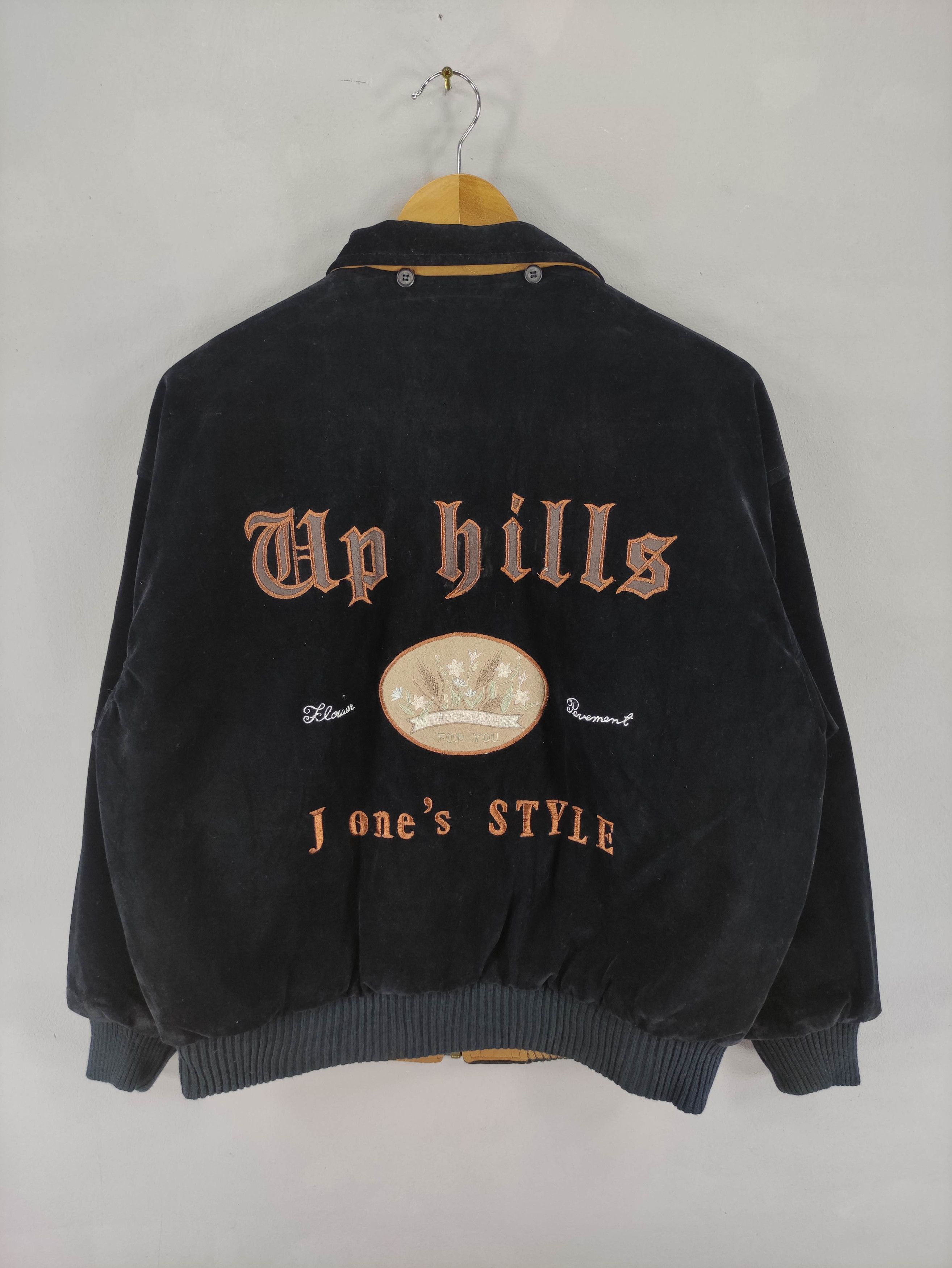 Vintage Varsity Jacket Velvet Quilted Reversible Zipper