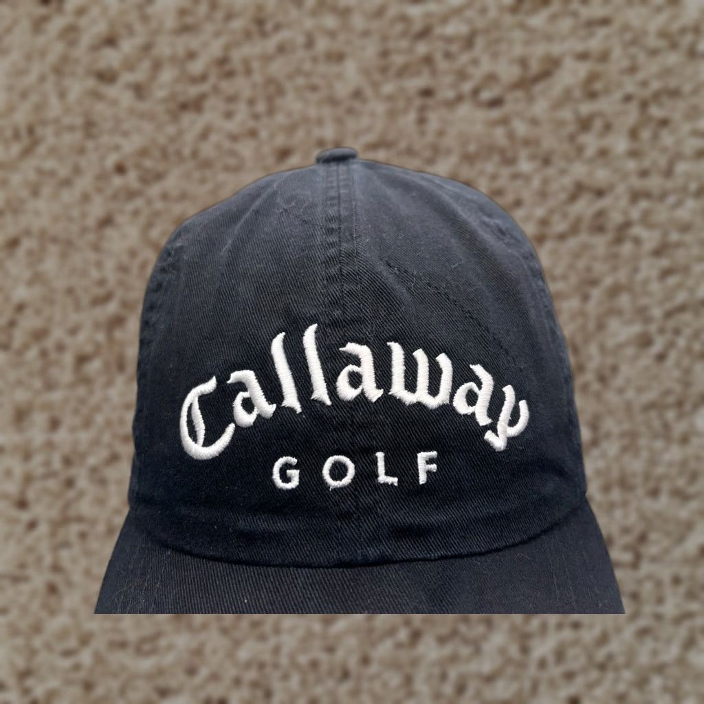 Callaway Callaway Baseball Cap Hat Strap Back Adult Black 100% Cotton Twill Outdoors Golf Golfer Mens Cap Size ONE SIZE - 1 Thumbnail