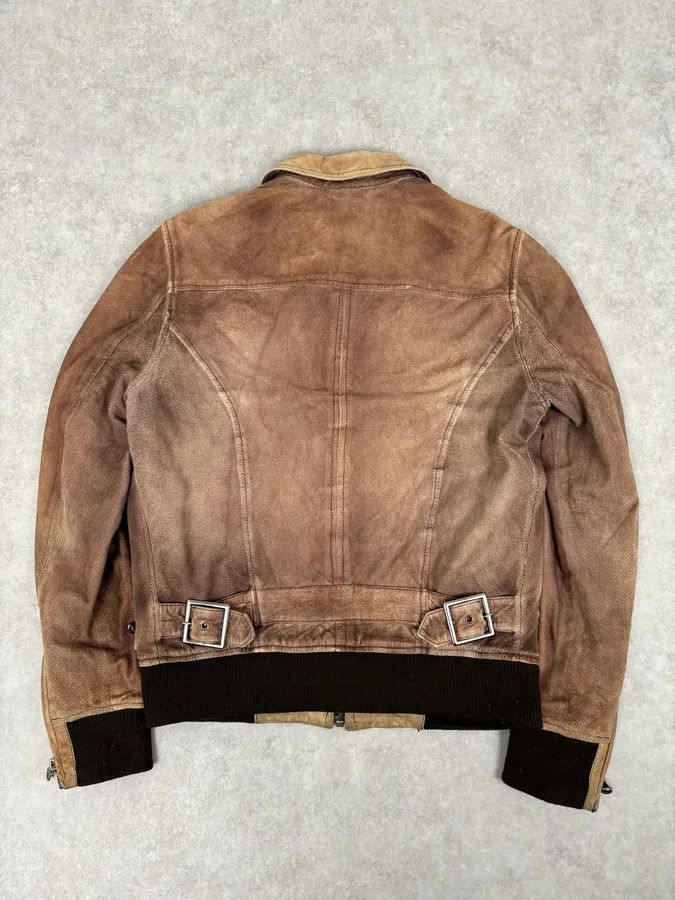 Dolce & Gabbana AW2008 Dolce & Gabbana Brown Perfored Aviator Classy Leather Jacket Size US M / EU 48-50 / 2 - 6 Thumbnail