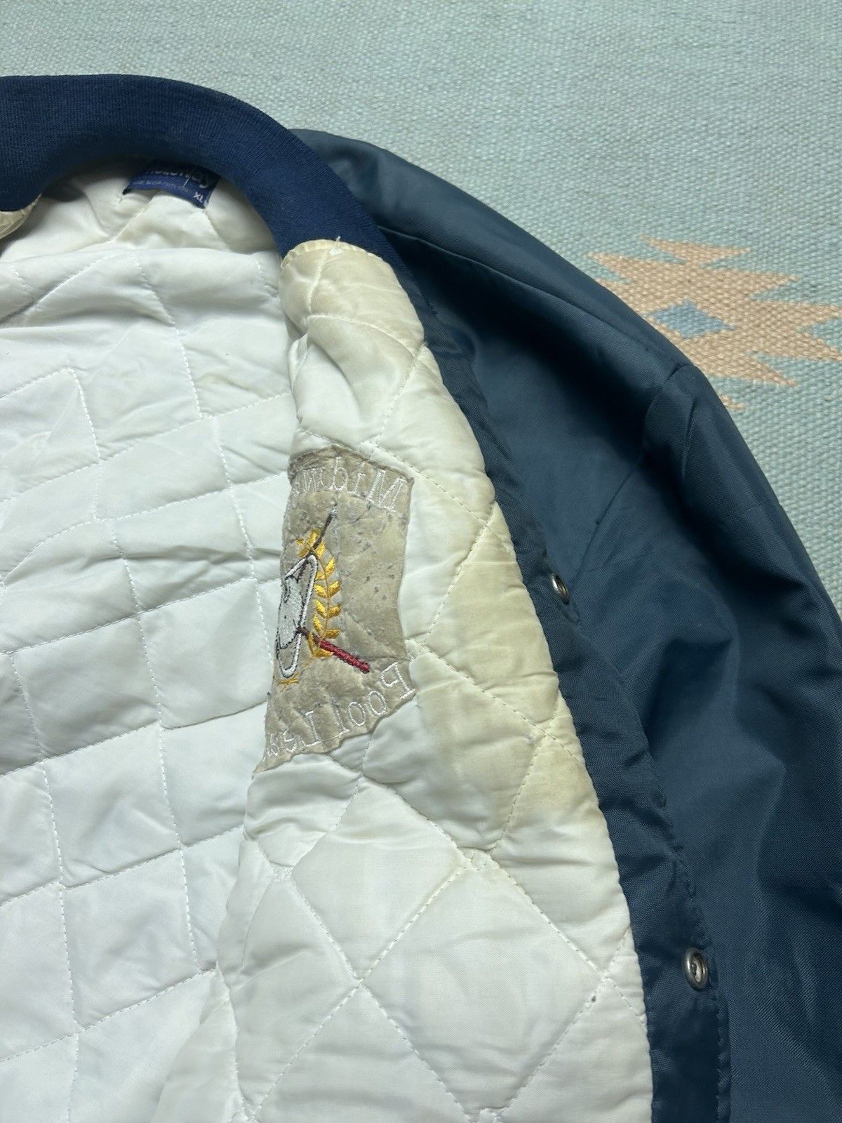 Vintage 80s bomber jacket midway pool league St Clair Michigan XL Size US XL / EU 56 / 4 - 10 Thumbnail