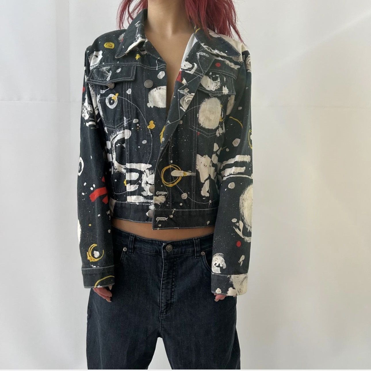 Charles Jeffrey LOVERBOY Multicolored denim jacket Size S / US 4 / IT 40 - 4 Thumbnail