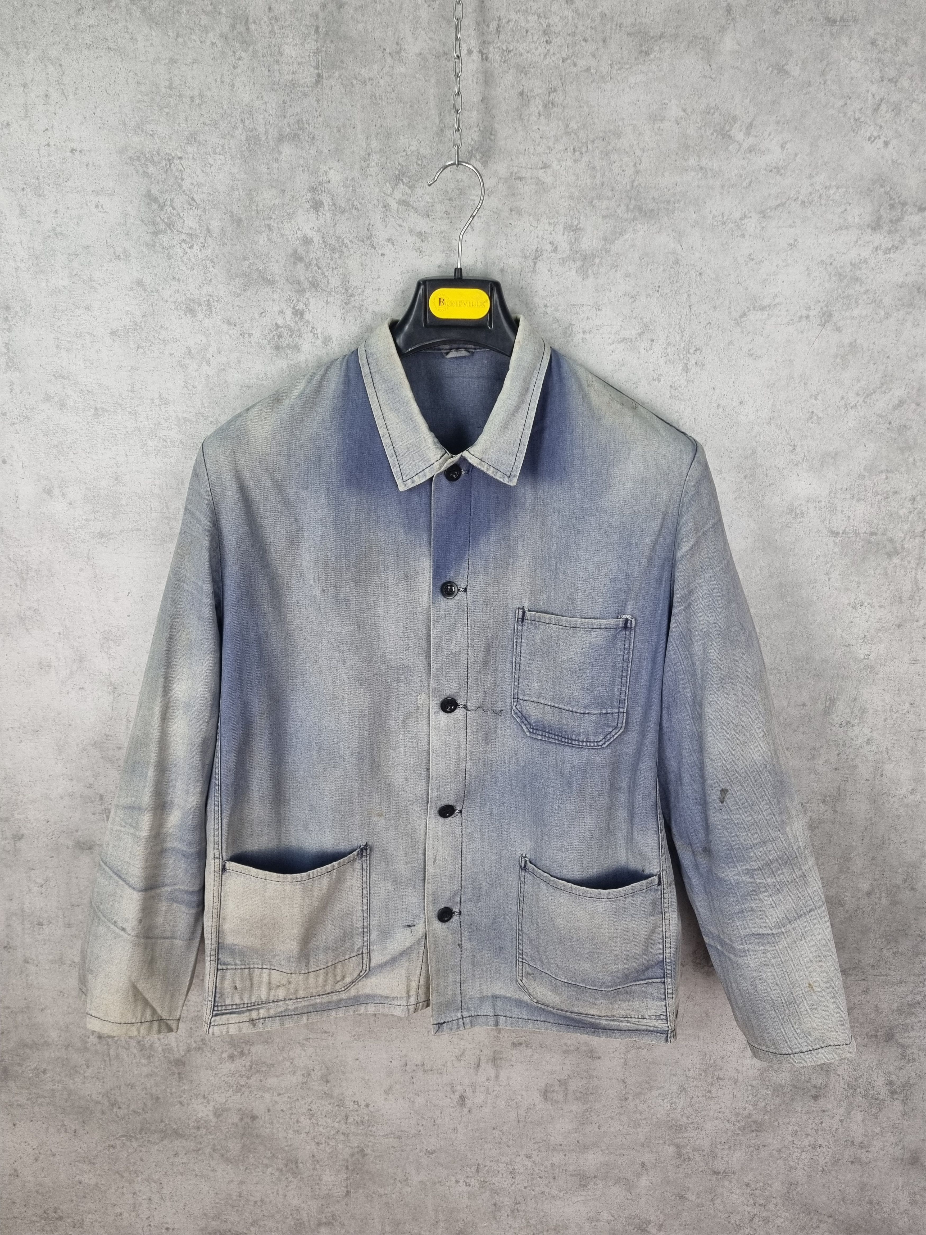 Vintage Unique Destroyed Faded Dirty Painted Worker Vintage Jacket Size US XXL / EU 58 / 5 - 2 Thumbnail
