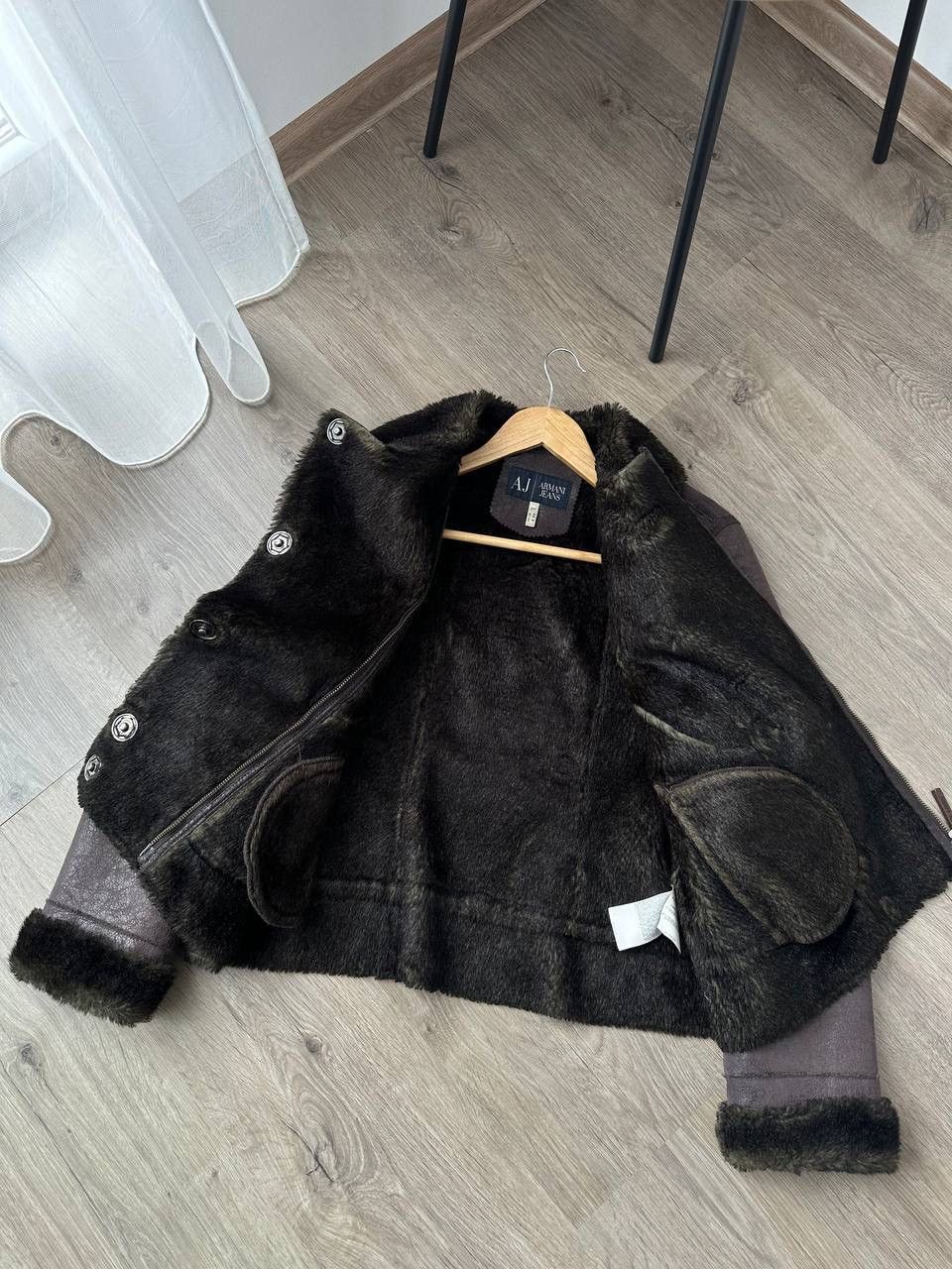 Armani × Vintage Vintage Armani Jeans Faux Fur Womesn Jacket Size L / US 10 / IT 46 - 12 Thumbnail
