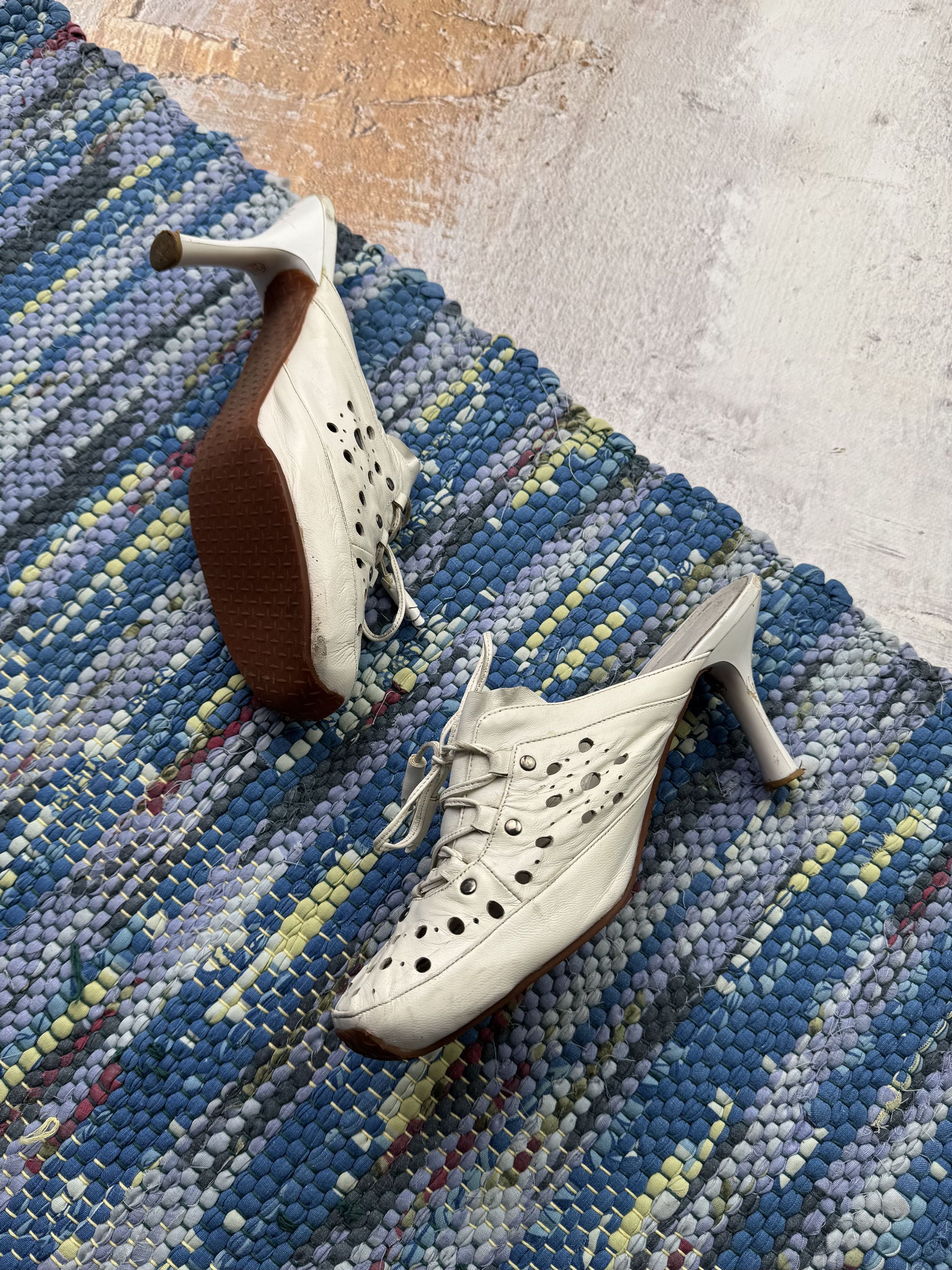 Vintage Vintage Leather Mule With Heeled A642D15(61) Size US 9 / IT 39 - 3 Thumbnail