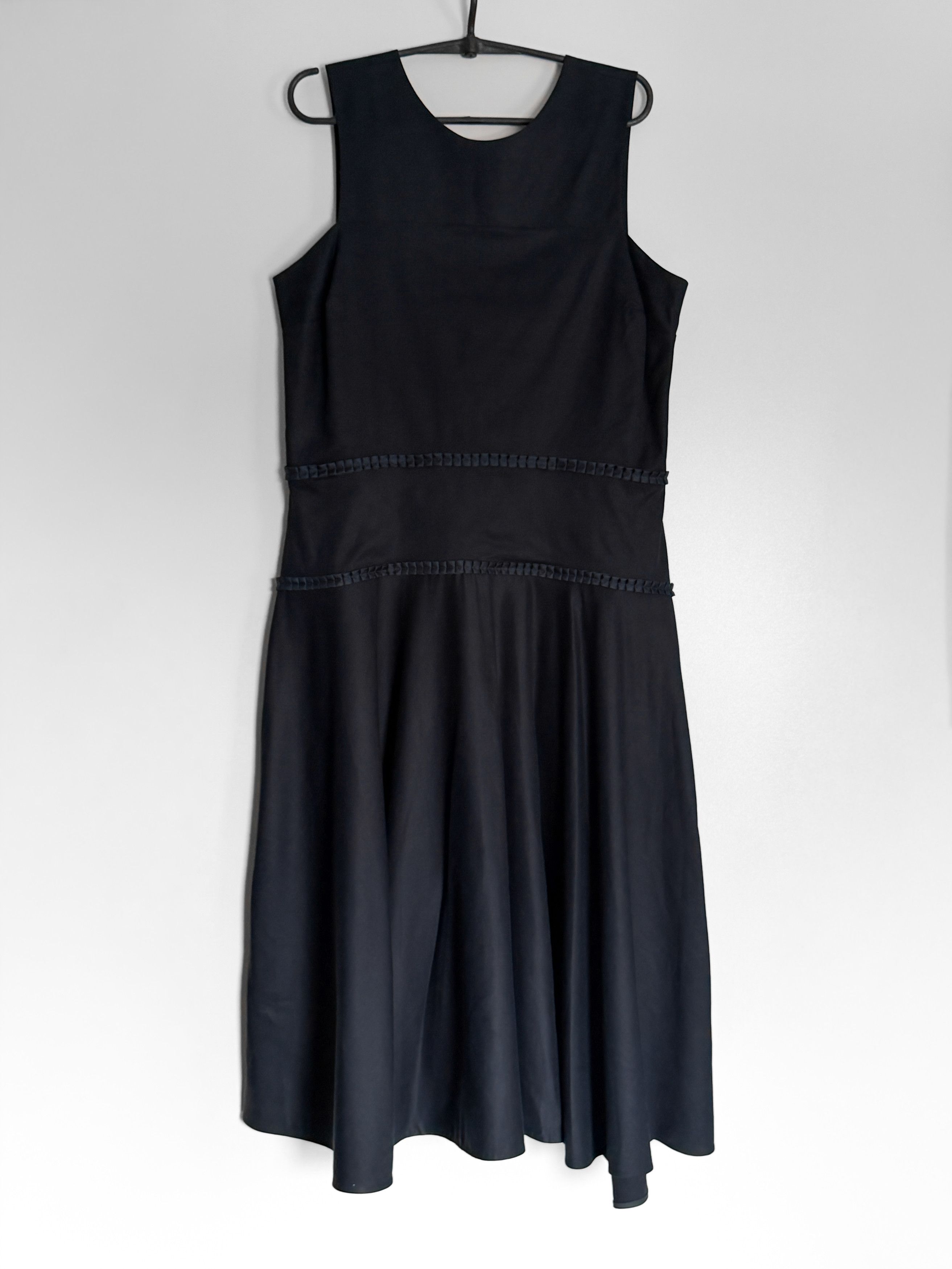 Other Varana London Luxury Navy Sleeveless Dress Cotton Lining Size L / US 10 / IT 46 - 6 Thumbnail