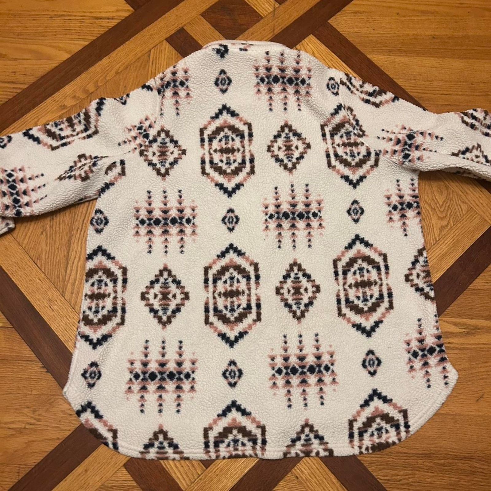 Other (2XL) Como Blu Aztec Print Sherpa Pullover Size XXL / US 16-18 / IT 52-54 - 3 Thumbnail
