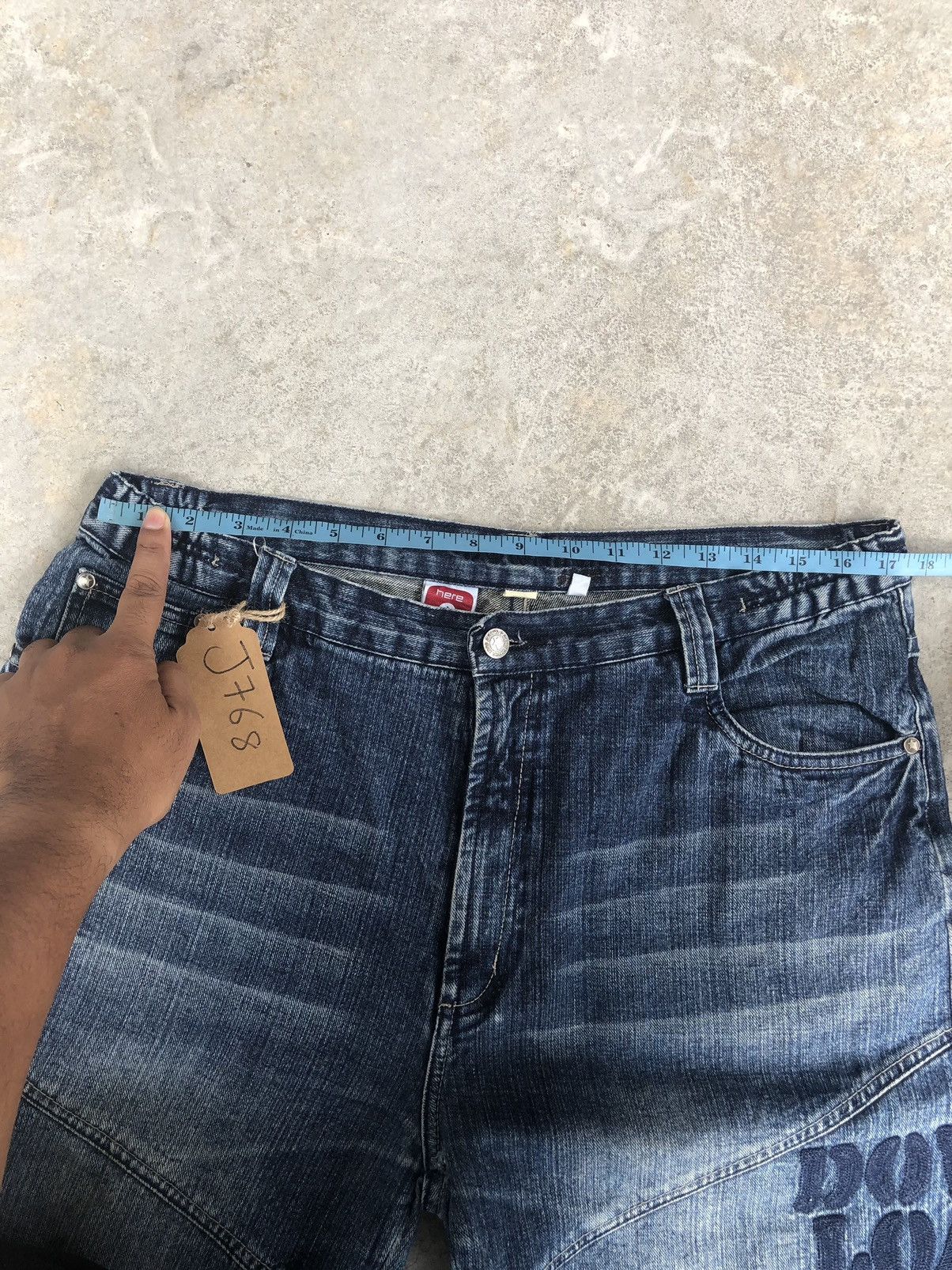 Japanese Brand Skulls Download Embroidered Jeans Baggy Jeans Hip Hop Size US 34 / EU 50 - 21 Thumbnail