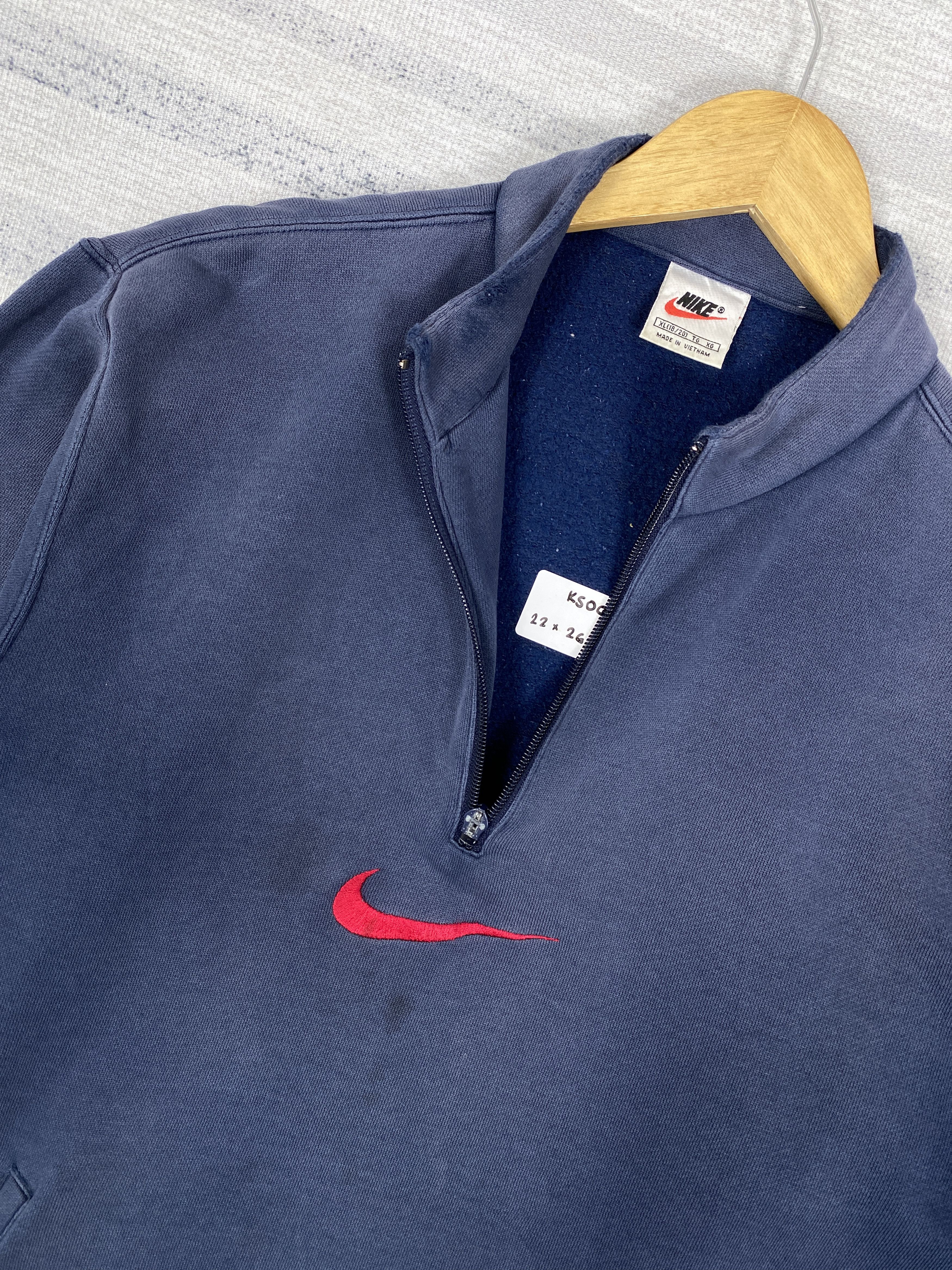 Nike × Vintage Vintage Nike Half Zipper Faded Sweatshirts Size US S / EU 44-46 / 1 - 3 Thumbnail