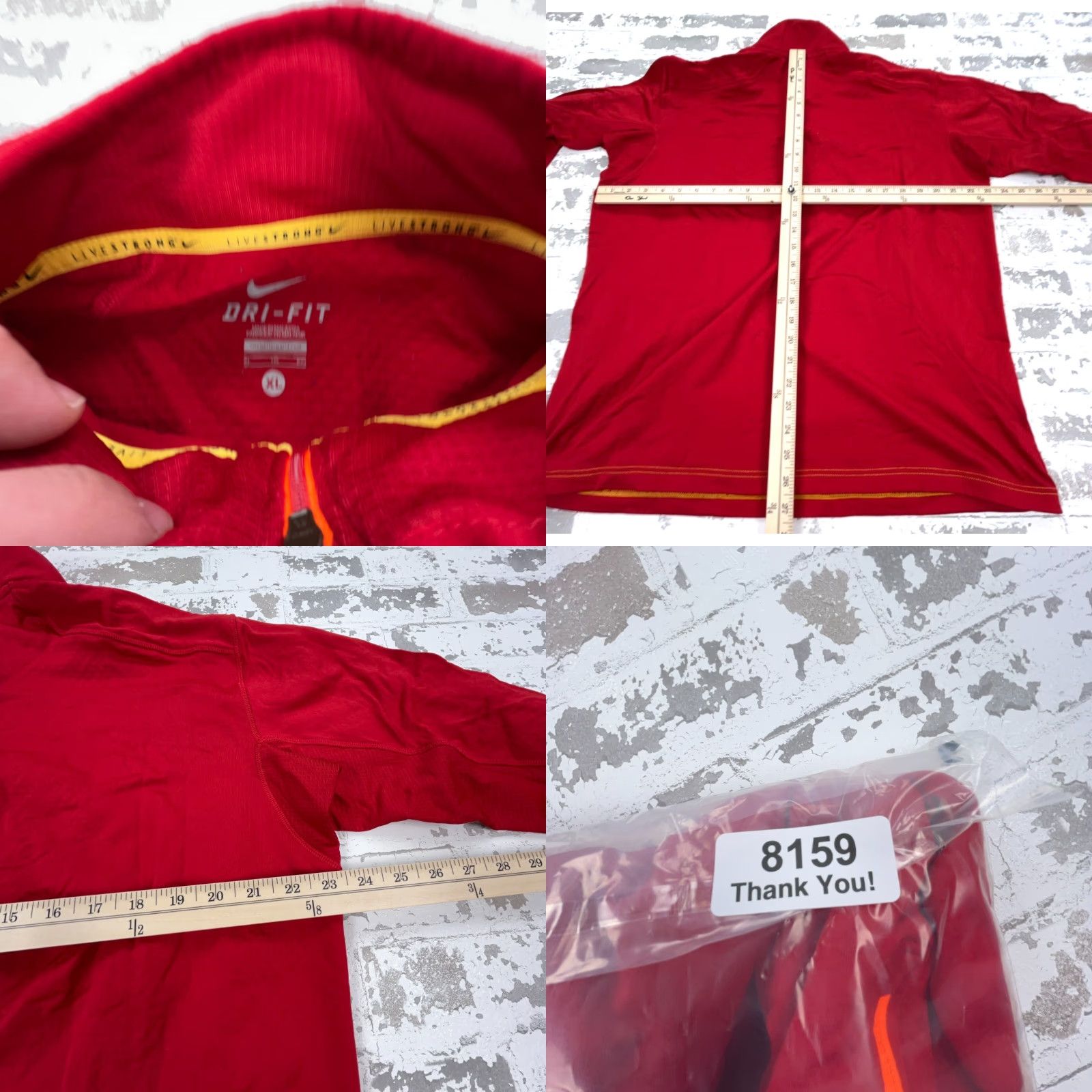 Nike Nike Sweatshirt Men XL Red Dri Fit Performance Quarter Zip Run Pullover Sweater Size US XL / EU 56 / 4 - 8 Thumbnail