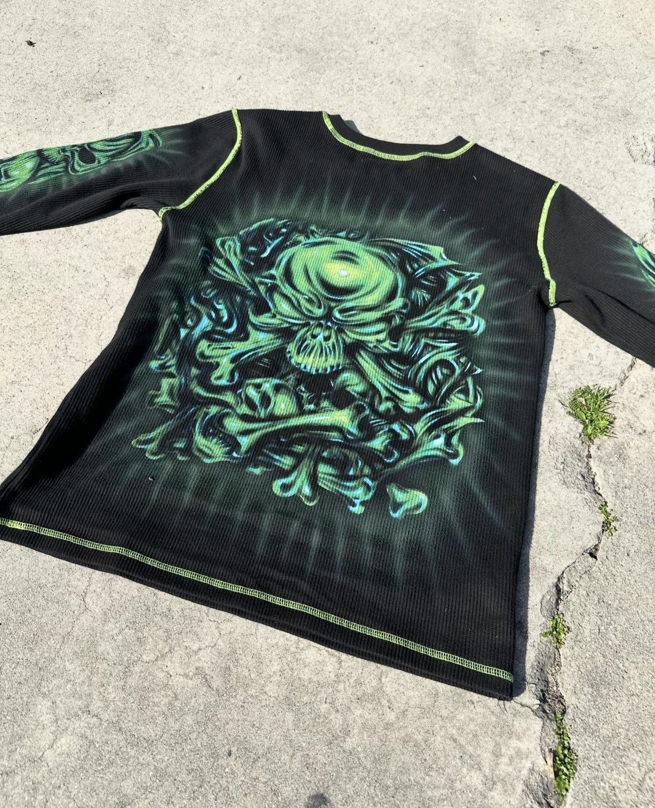 Vintage Brand New Airbrushed Nothing Personal x Hellstar Thermal XL Size US XL / EU 56 / 4 - 2 Thumbnail