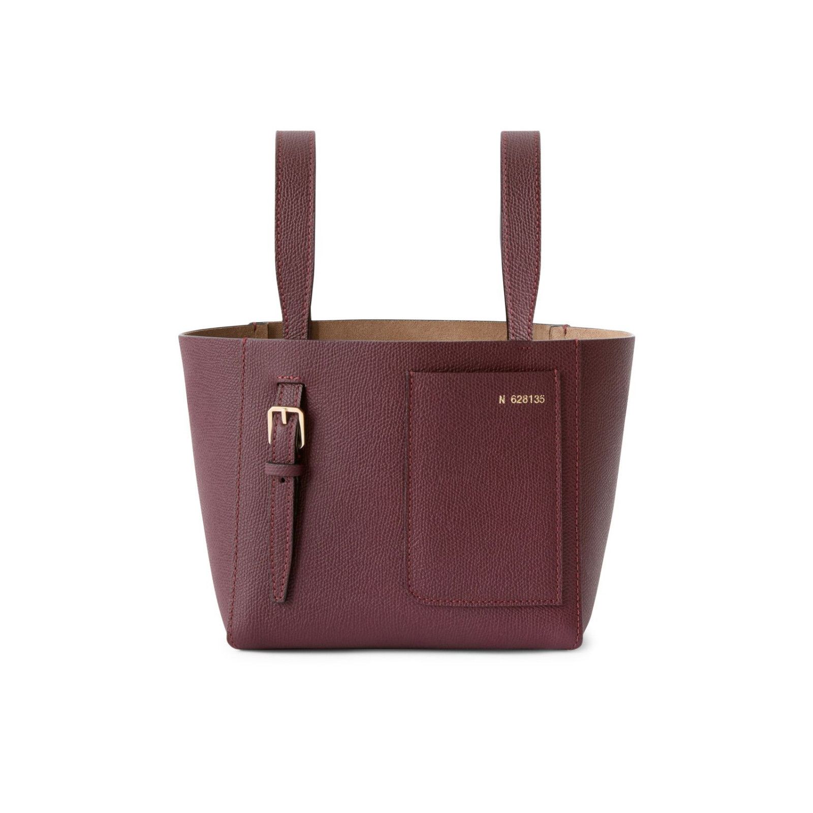 Valextra VALEXTRA Bucket Mini Amaranto Leather Top Handle Bag New Size ONE SIZE - 1 Thumbnail