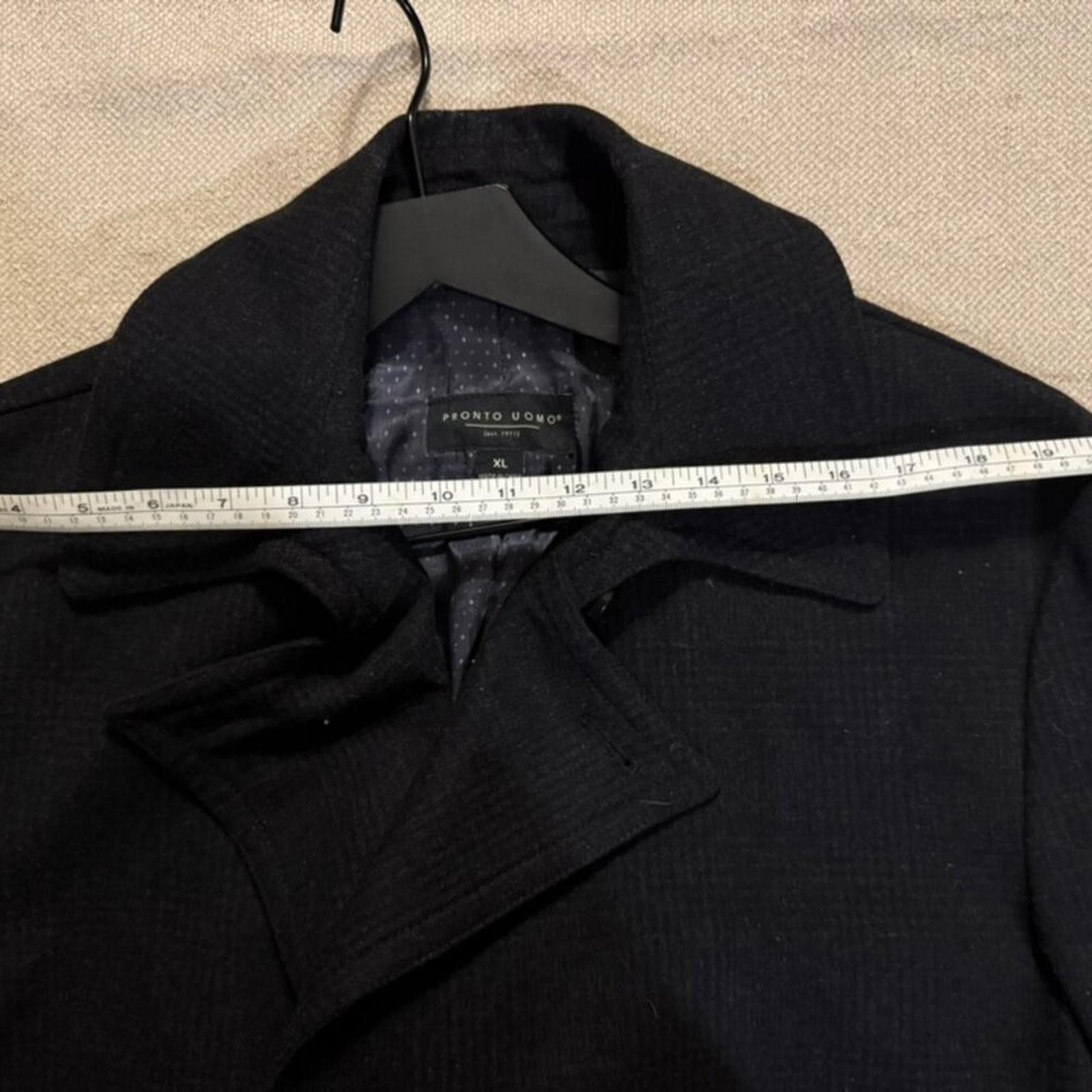 Pronto Uomo Beautiful and functional Navy Pea Coat Size US XL / EU 56 / 4 - 5 Thumbnail