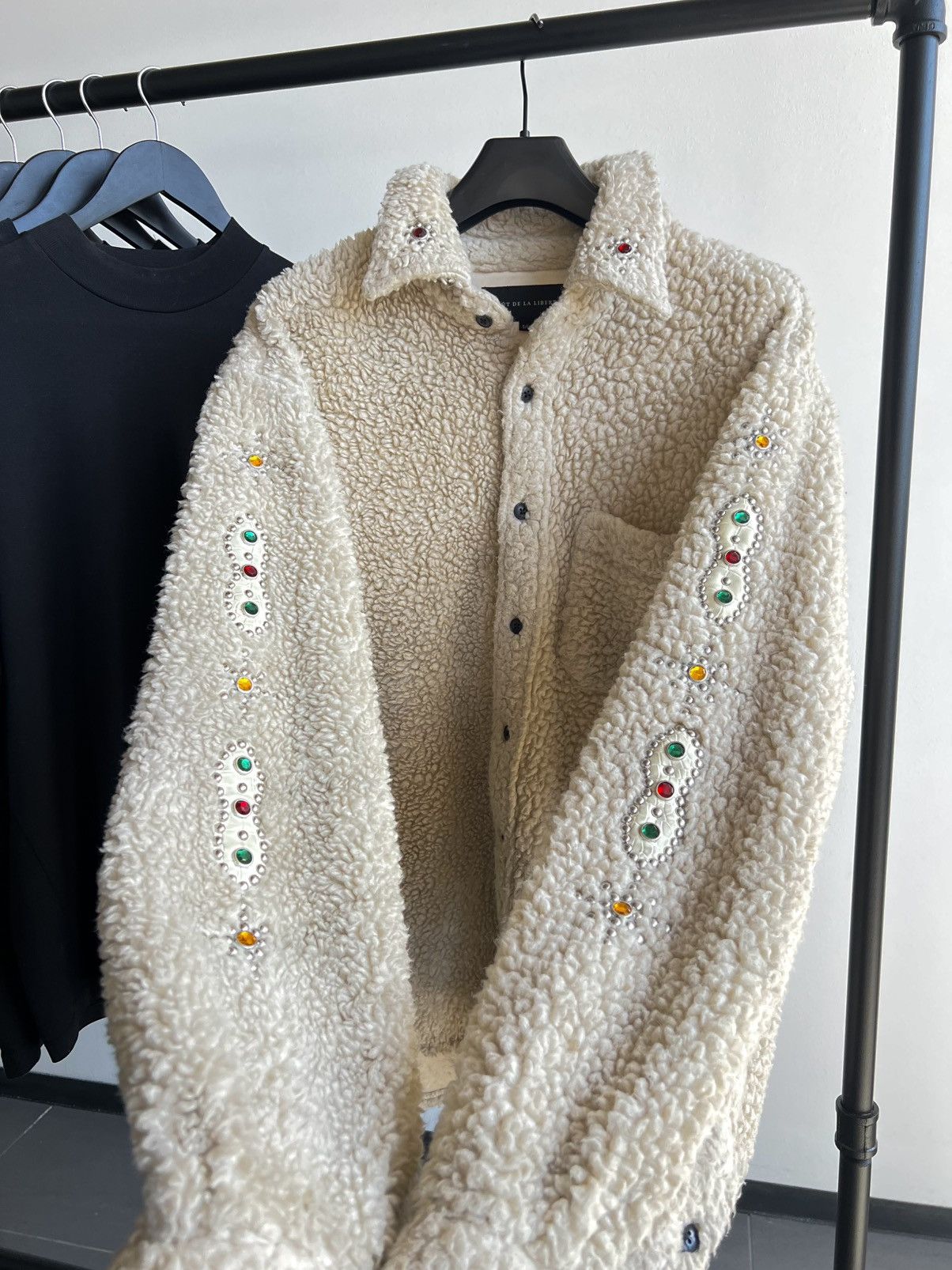 Cout de la Liberte Western Jeweled Embellished Rhinestone Gem Wool Jacket Size US M / EU 48-50 / 2 - 1 Thumbnail