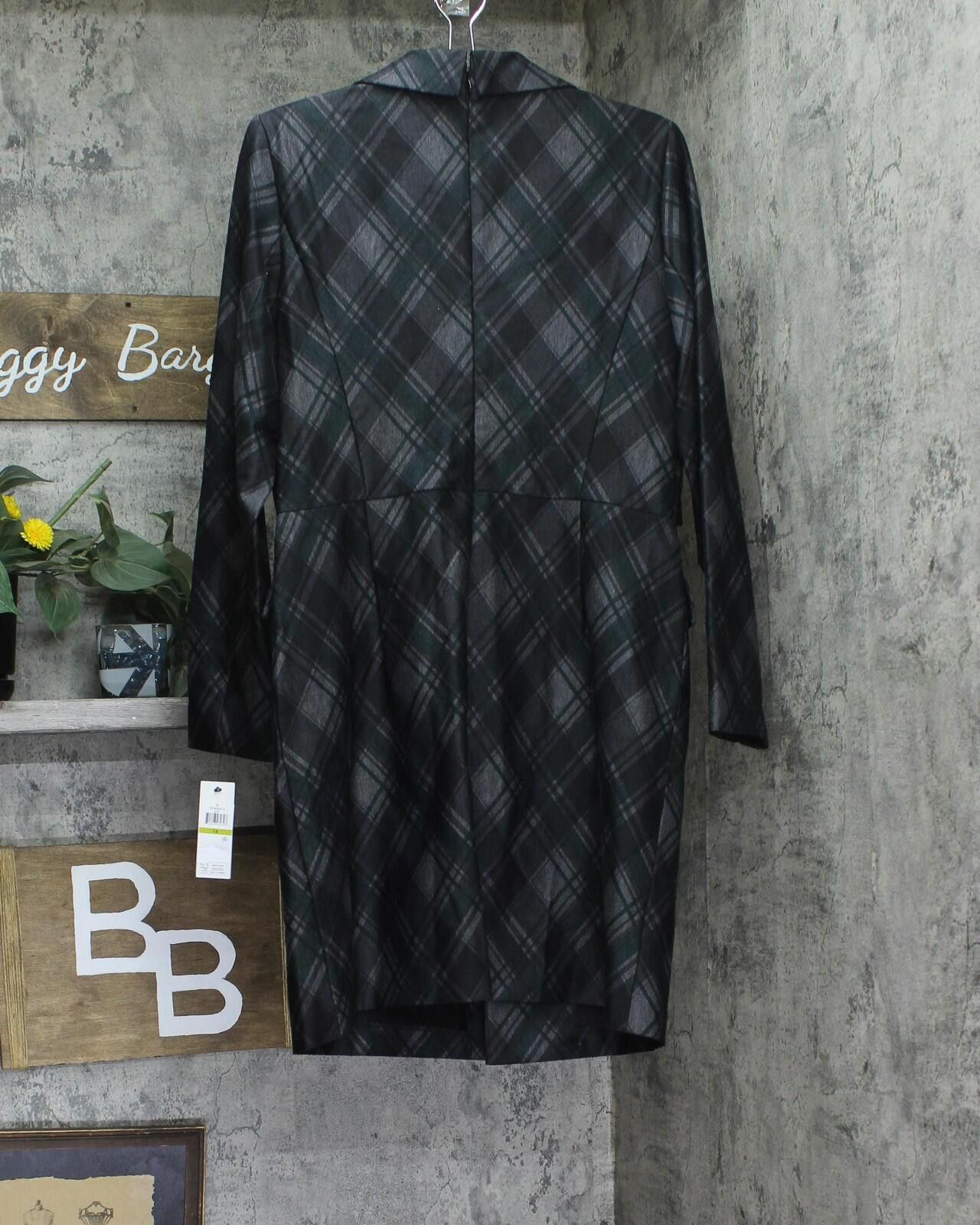 DKNY Nwt Dkny Long-sleeve Jacket Dress Pine Green / Multi 14 Size XL / US 12-14 / IT 48-50 - 2 Thumbnail