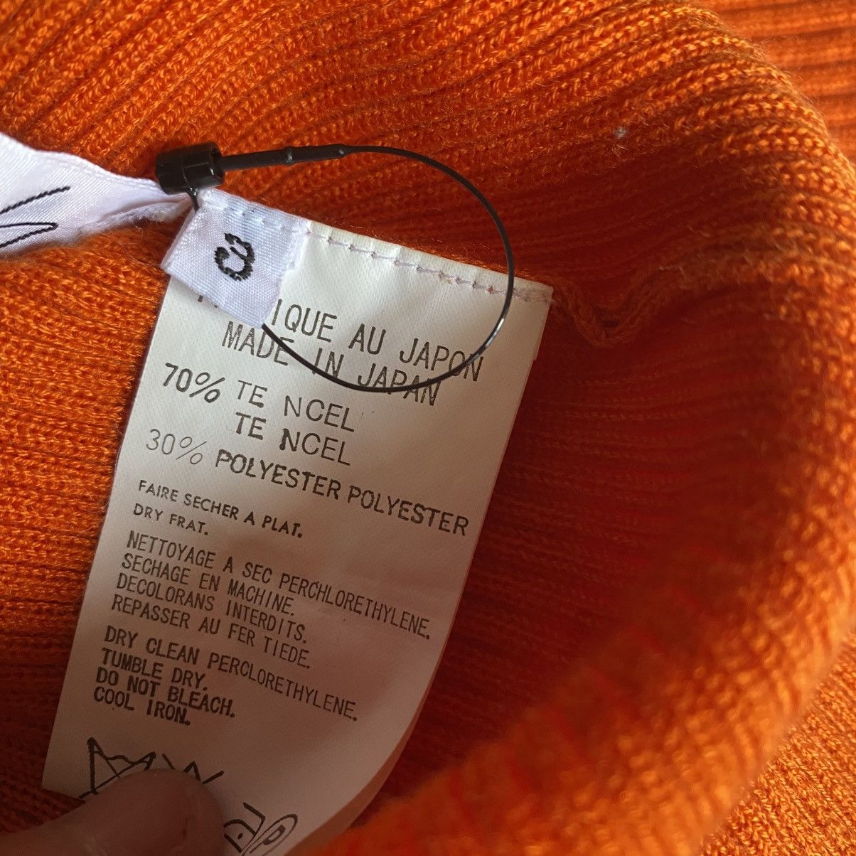 Yohji Yamamoto Orange Micro Ribbed Tencel Turtleneck Sweashirt Size M / US 6-8 / IT 42-44 - 6 Thumbnail