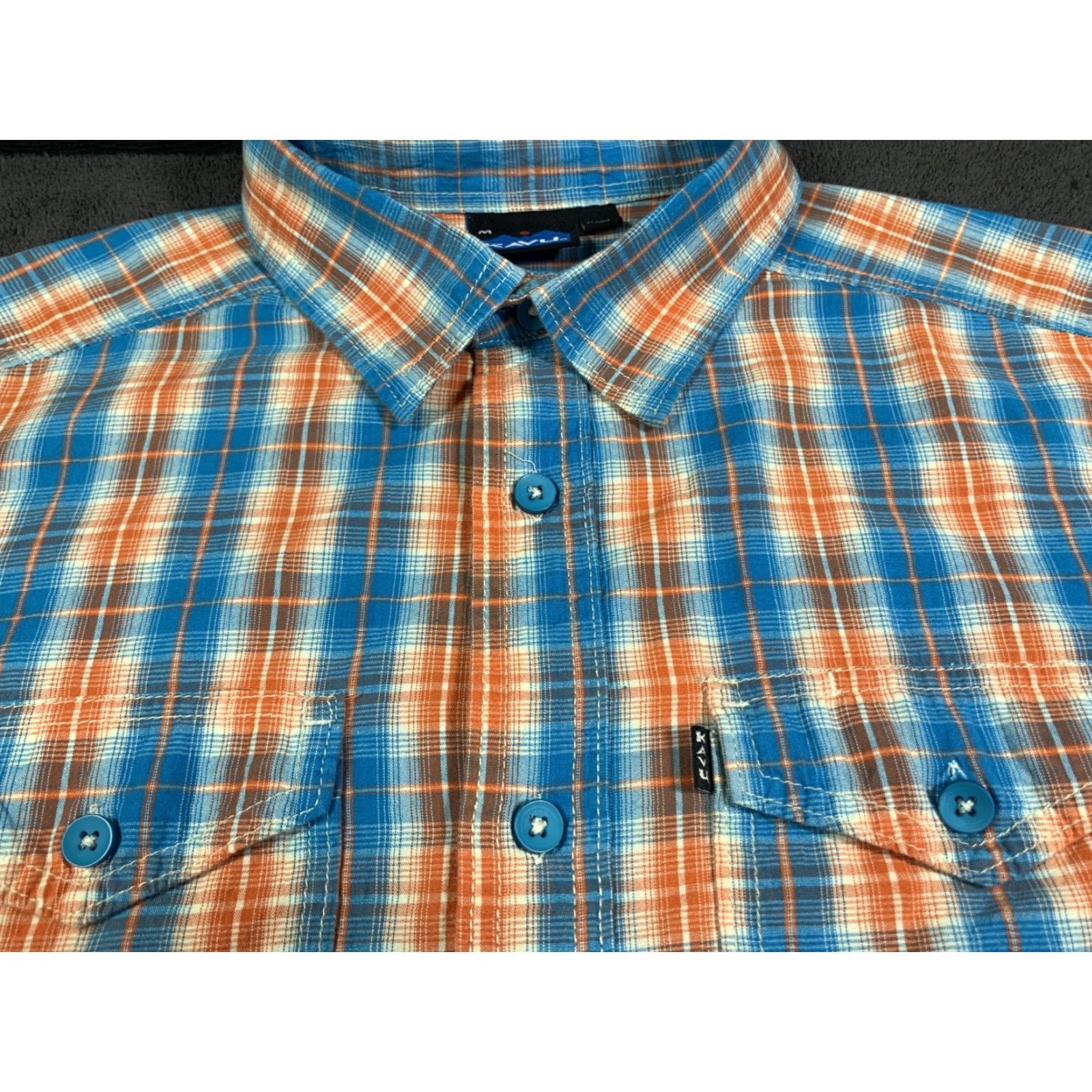 KAVU KAVU Men's Short Sleeve Button-Up Outdoor Shirt, Multicolor Plaid, Size M Size US M / EU 48-50 / 2 - 3 Thumbnail