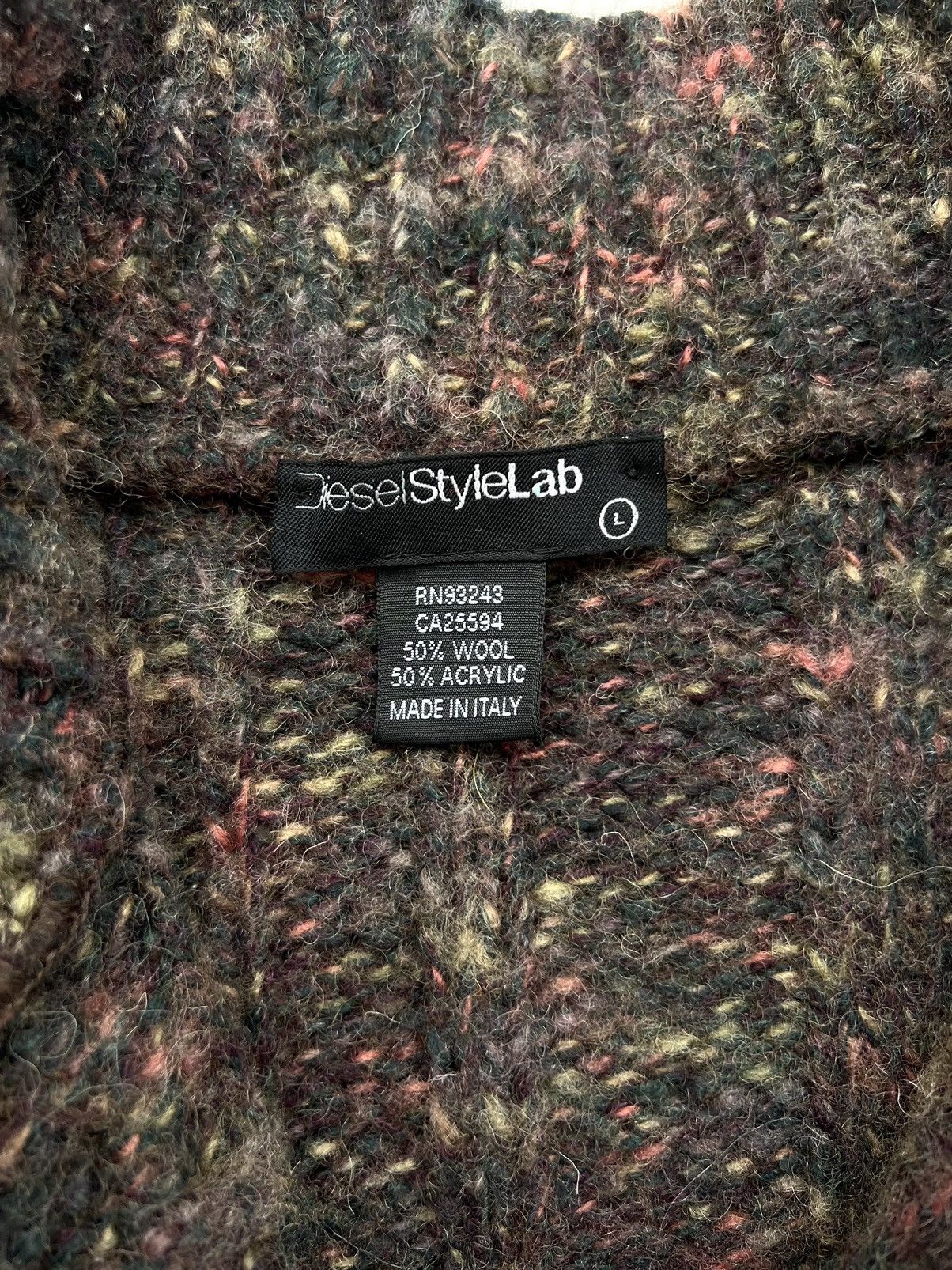 Y/Project 🔥Rare F/W03 Diesel StyleLab Chunky Melange Wool Zip Sweater Size US M / EU 48-50 / 2 - 8 Thumbnail
