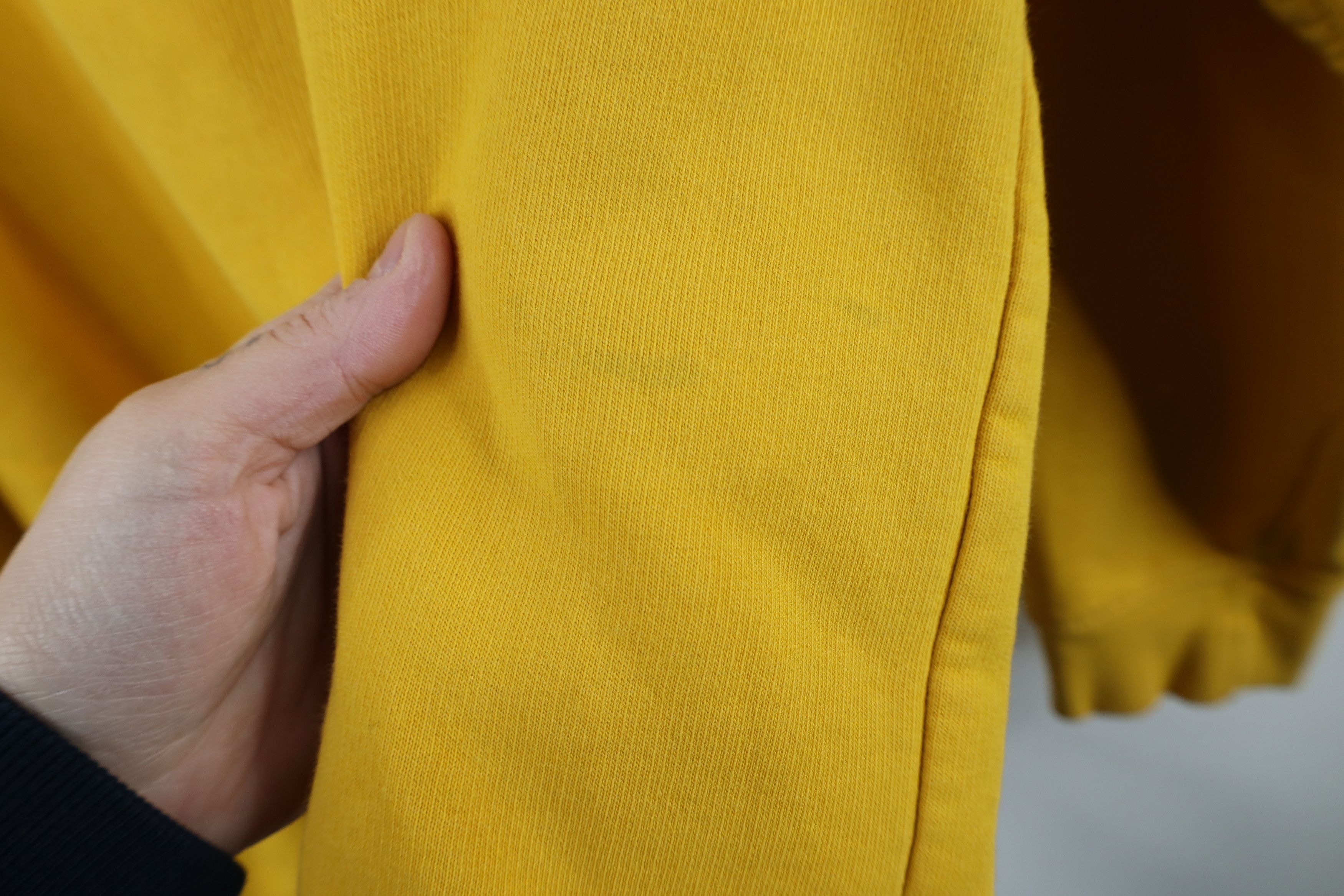 Nike × Vintage Vintage 90s Y2K Nike Mini Swoosh Sweatshirt Mustard Yellow Size US XL / EU 56 / 4 - 12 Thumbnail