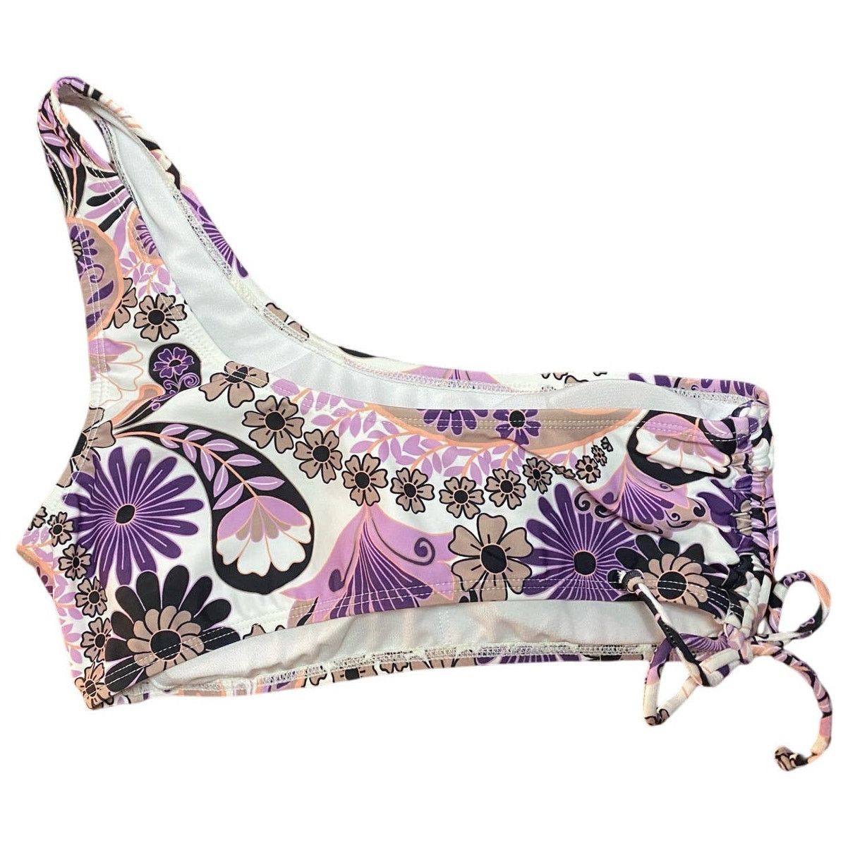 Other SALT + COVE Printed One-Shoulder Side-Shirred Bikini Top M Size M / US 6-8 / IT 42-44 - 4 Thumbnail