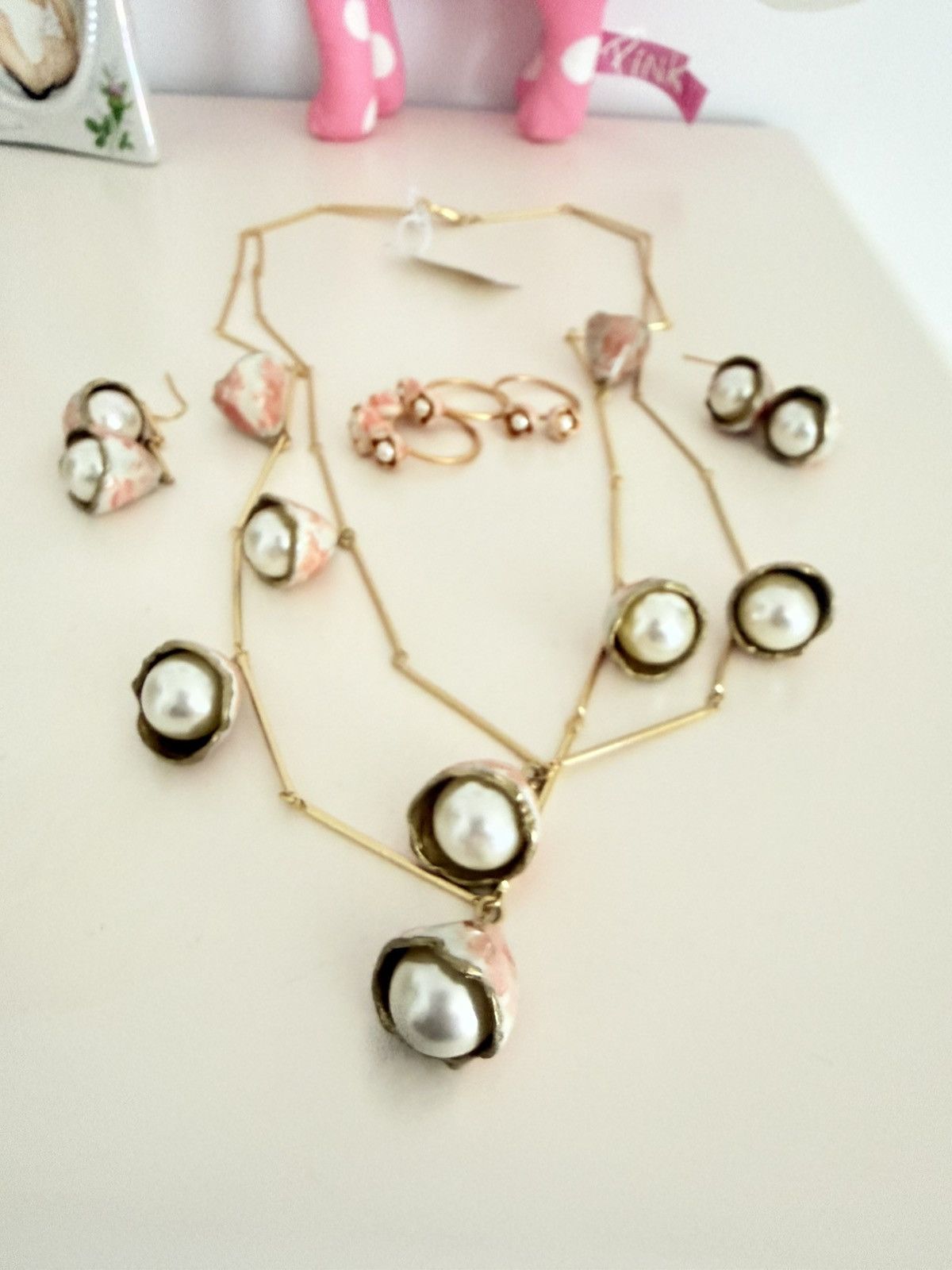 Tory Burch Tory Burch Floral Pearl Necklace Size ONE SIZE - 4 Thumbnail