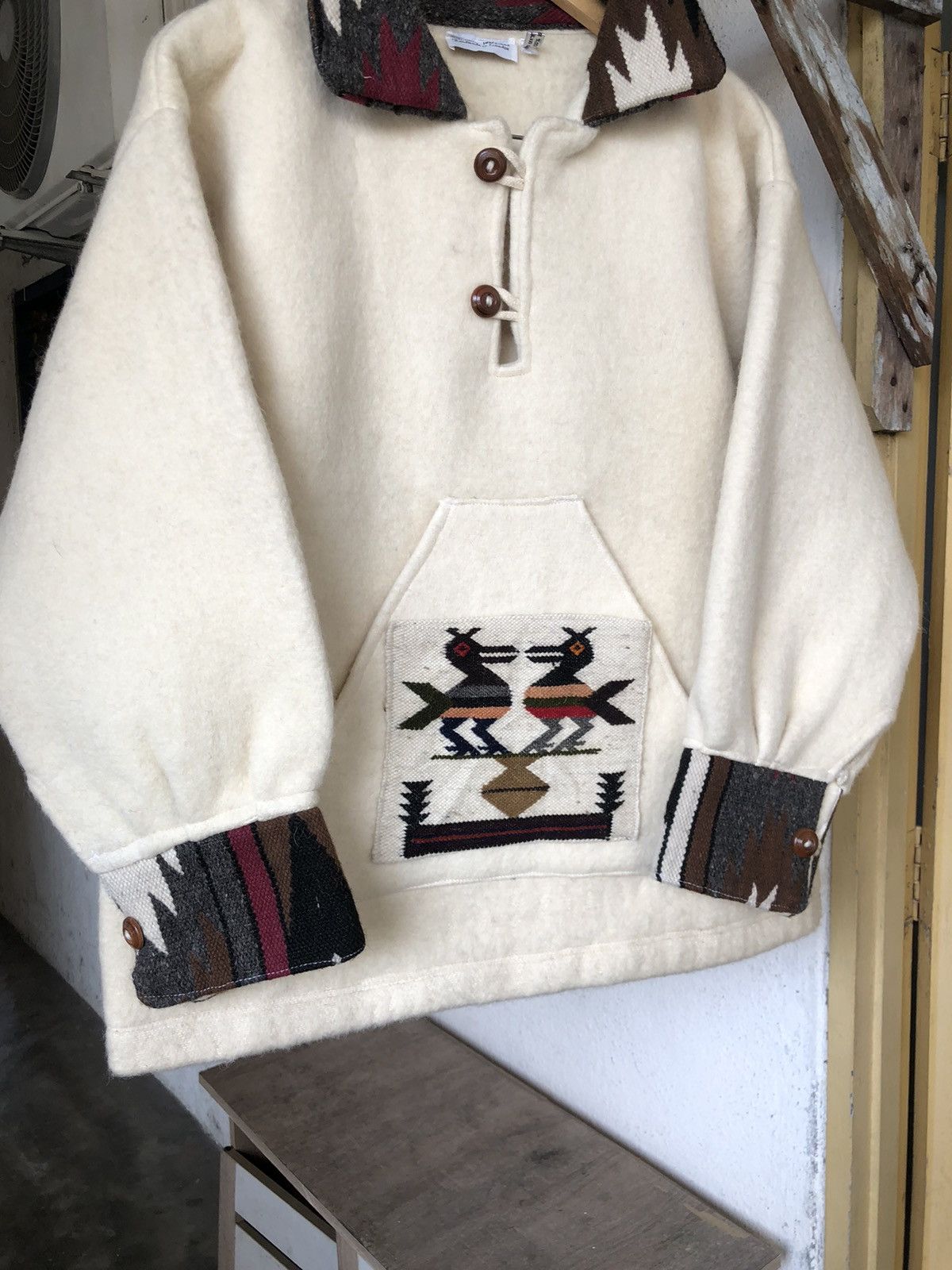 Native Rare🔥Vtg Artesanias Indigenas Hand Made Chimayo Wool Jacket Size US L / EU 52-54 / 3 - 4 Thumbnail