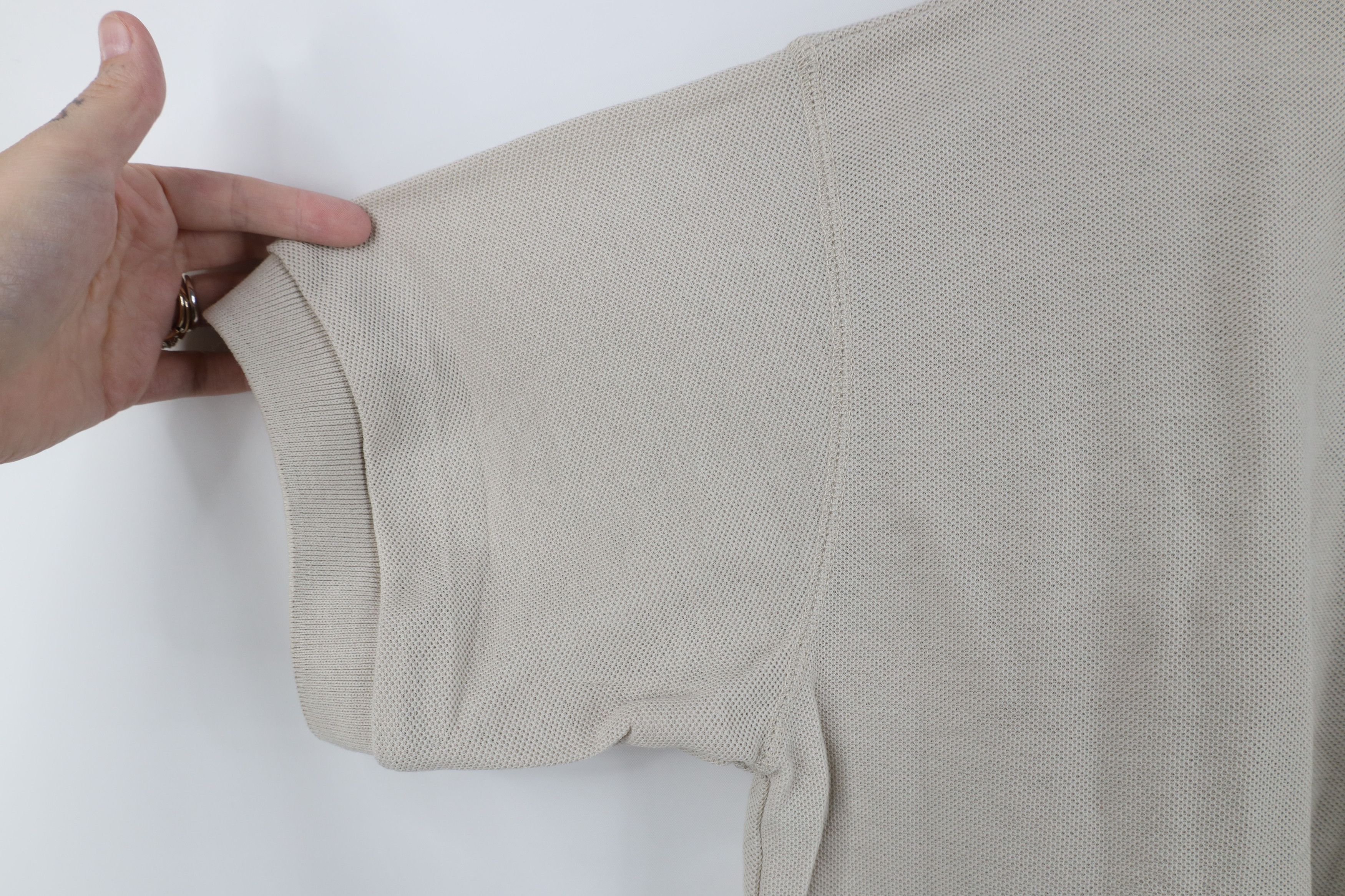 Vintage Deadstock Vintage 90s Streetwear Blank Golf Polo Shirt Beige Size L / US 10 / IT 46 - 8 Thumbnail