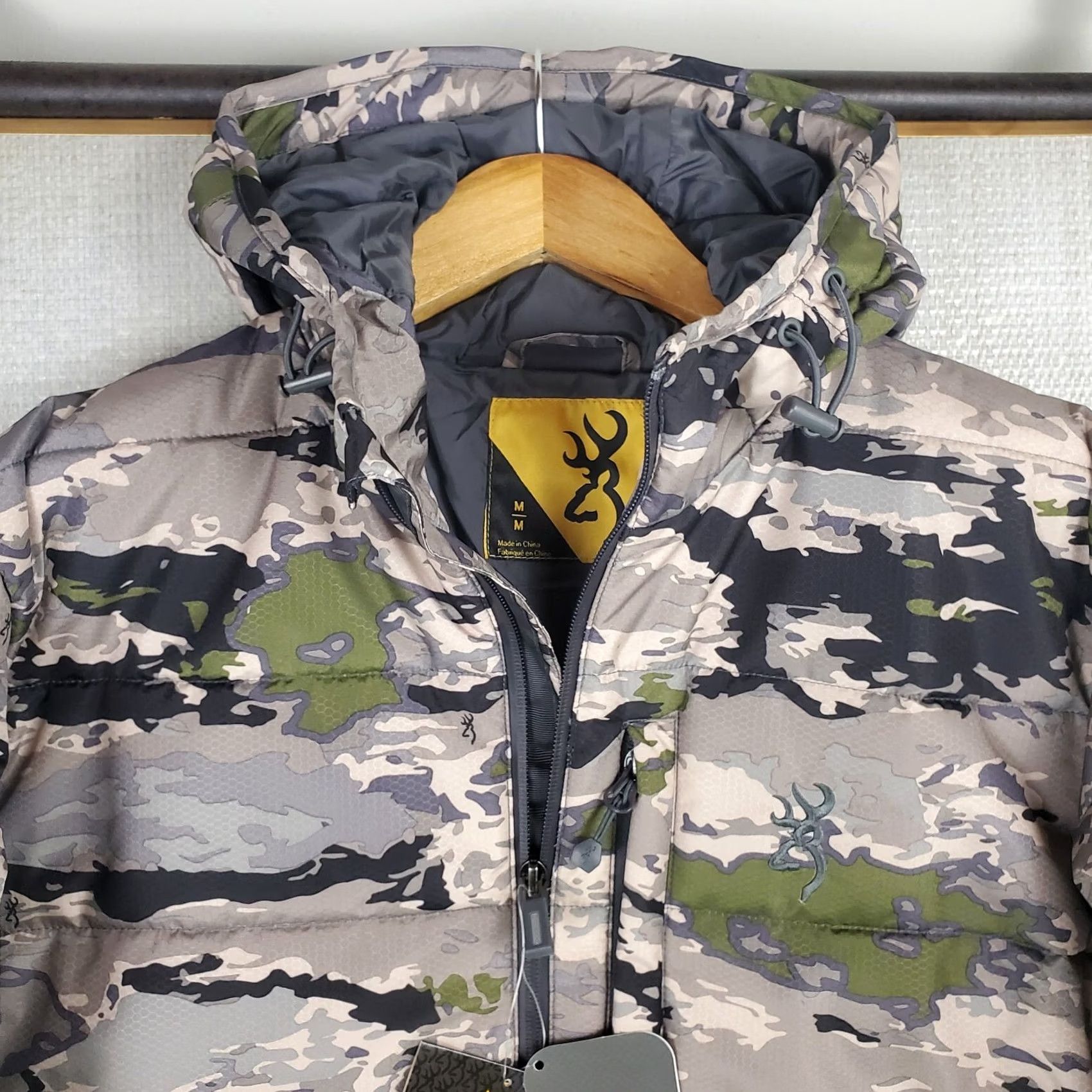 Vintage Browning Mens Full Zip Hooded Ovix Camouflage Primaloft Silver Insulated Jacket Size US M / EU 48-50 / 2 - 3 Thumbnail