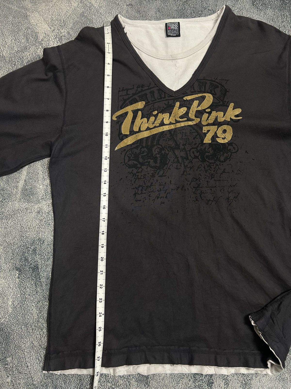 Japanese Brand Think Pink rocker longsleeve tshirt Size XL / US 12-14 / IT 48-50 - 7 Thumbnail