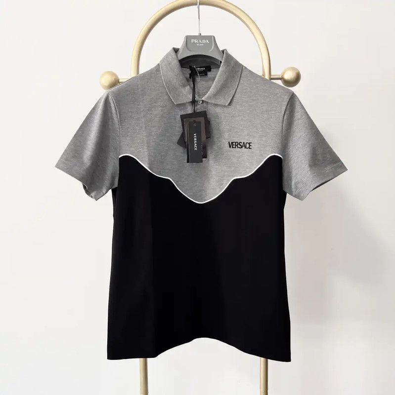 Versace Versace Men's Summer Colorblock Polo Shirt 0089 Size US M / EU 48-50 / 2 - 1 Thumbnail