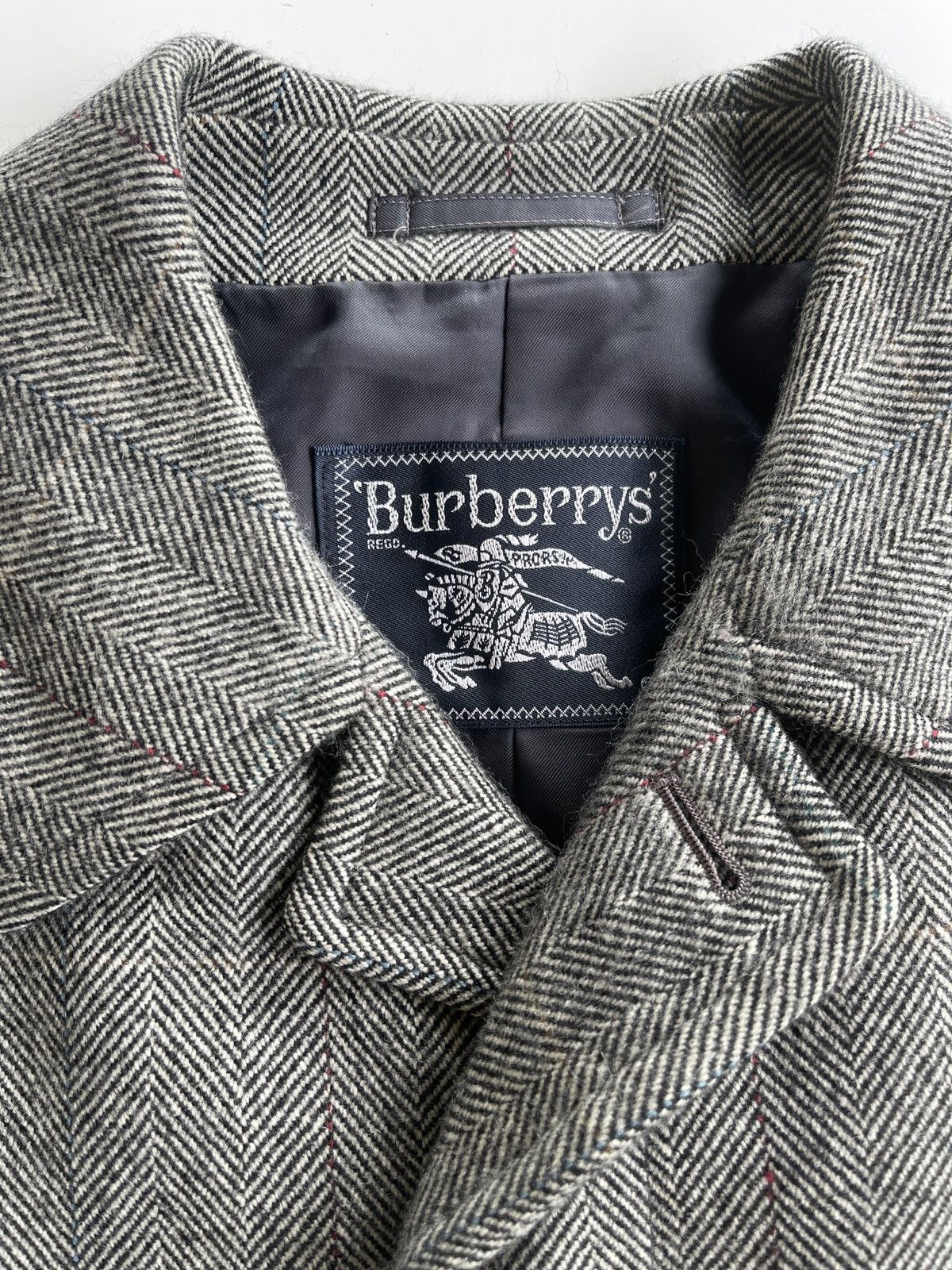 Burberry Vintage Burberrys Wool Tweed Trenchcoat Size US M / EU 48-50 / 2 - 3 Thumbnail