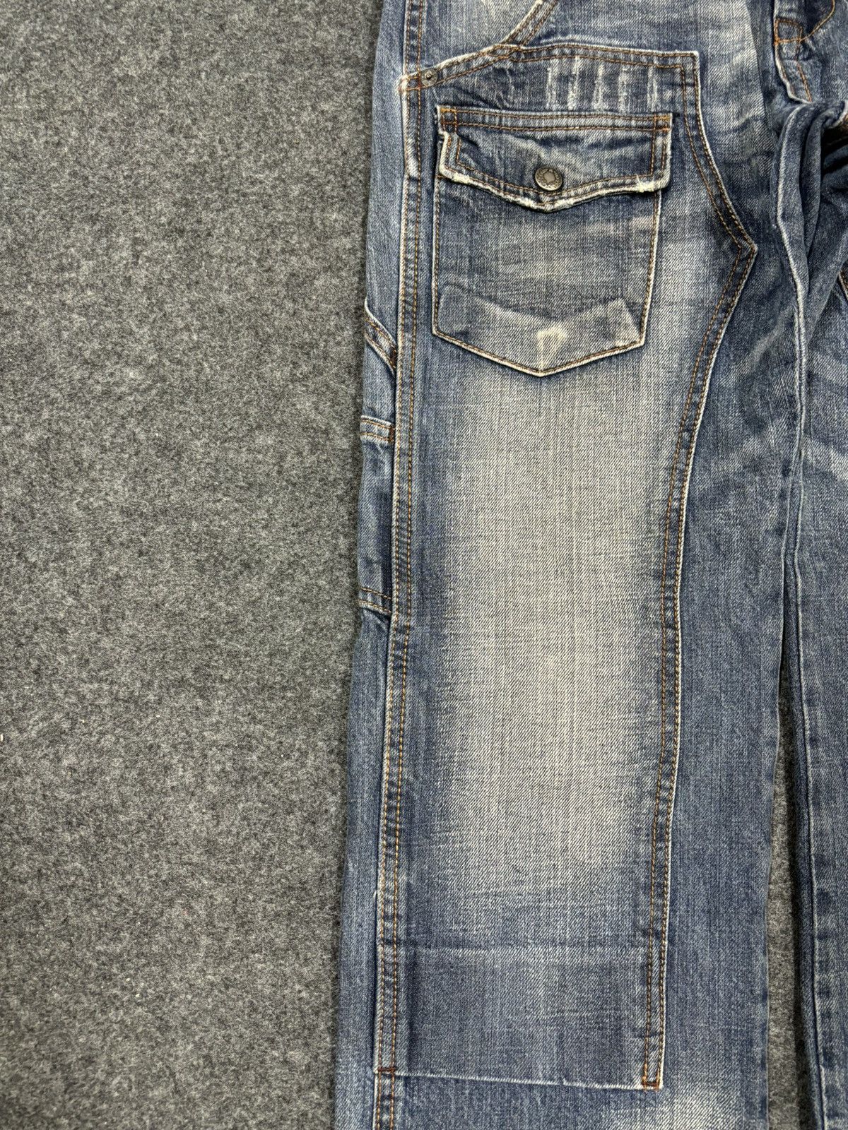 Japanese Brand 💥Sick 90s💥Rare Back Number 7 Pocket Double Knee Denim F932 Size US 30 / EU 46 - 15 Thumbnail