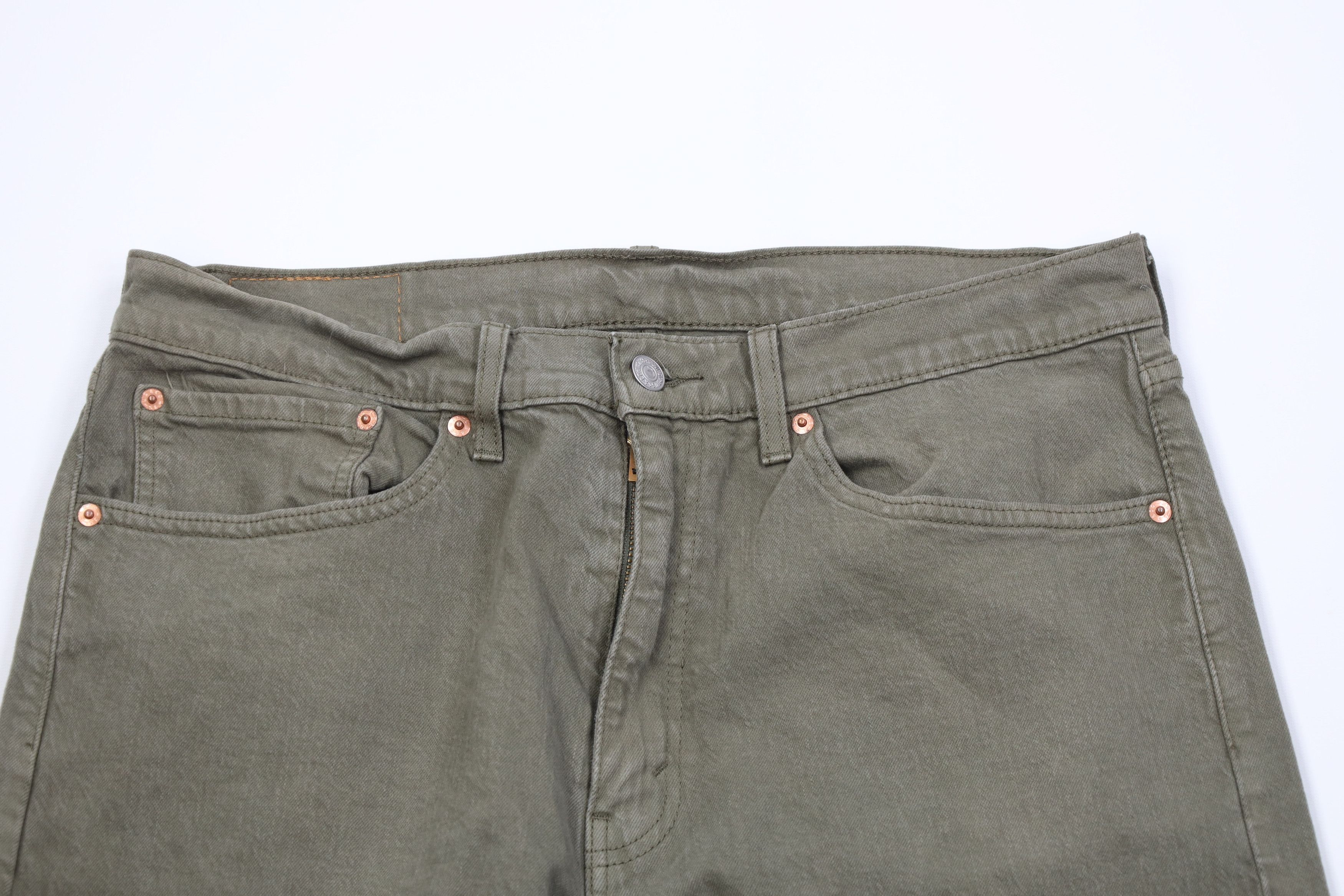 Levi's Vintage Y2K Levis 505 Regular Straight Leg Denim Jeans Green Size US 34 / EU 50 - 2 Thumbnail