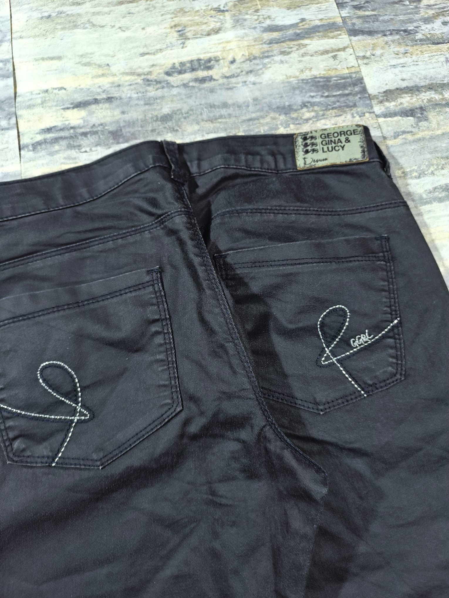 George Gina & Lucy GGL Moto Type Jeans Indie Sleaze Hedi Girl Lowrise Size 30" / US 8 / IT 44 - 9 Thumbnail