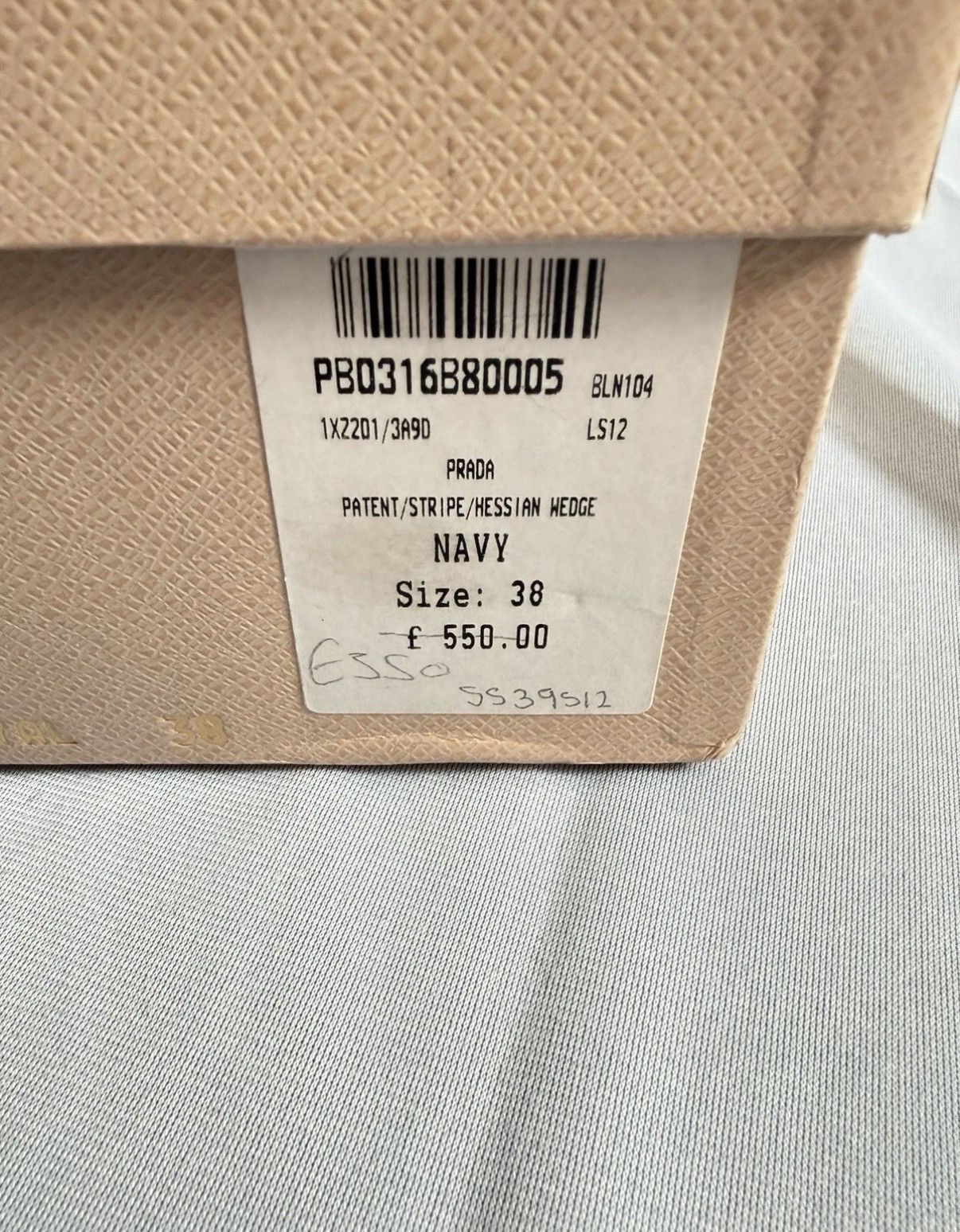 Prada Prada Navy White Stripes Patent Leather Wedge Sandals 38eu Size US 8 / IT 38 - 7 Thumbnail