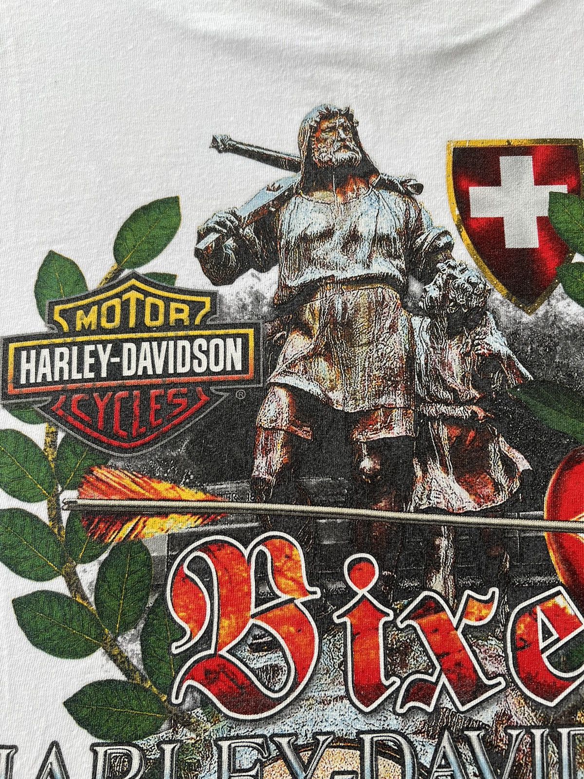 Harley Davidson Vintage 2020 Harley Davidson Eagle Switzerland White T-shirt Size US XXL / EU 58 / 5 - 12 Thumbnail