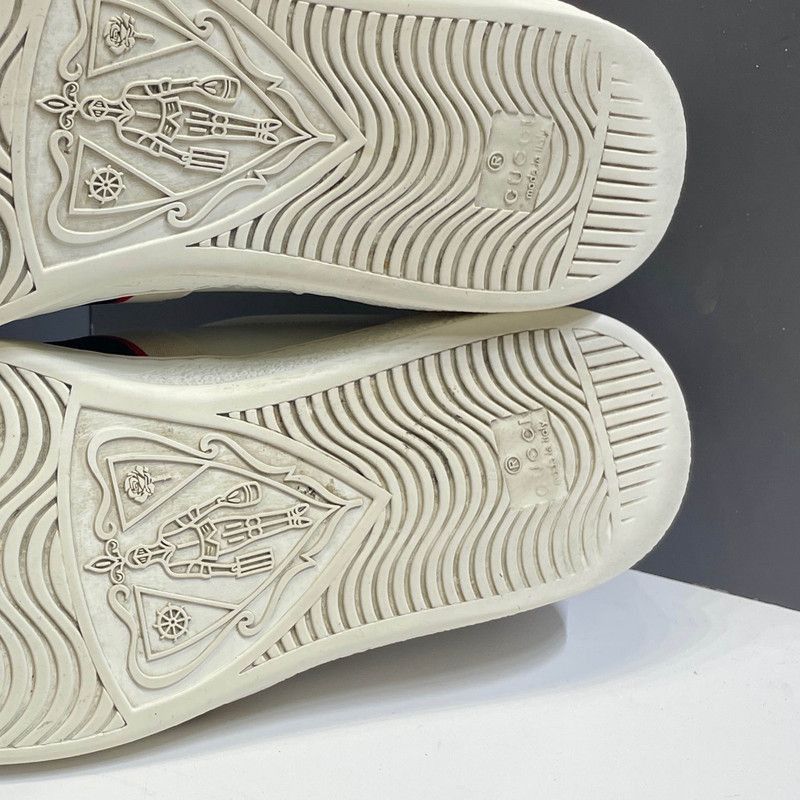 Gucci Gucci Ace White Low-Top Fashion Sneakers - Size US 11.5 / EU 44-45 - 7 Thumbnail