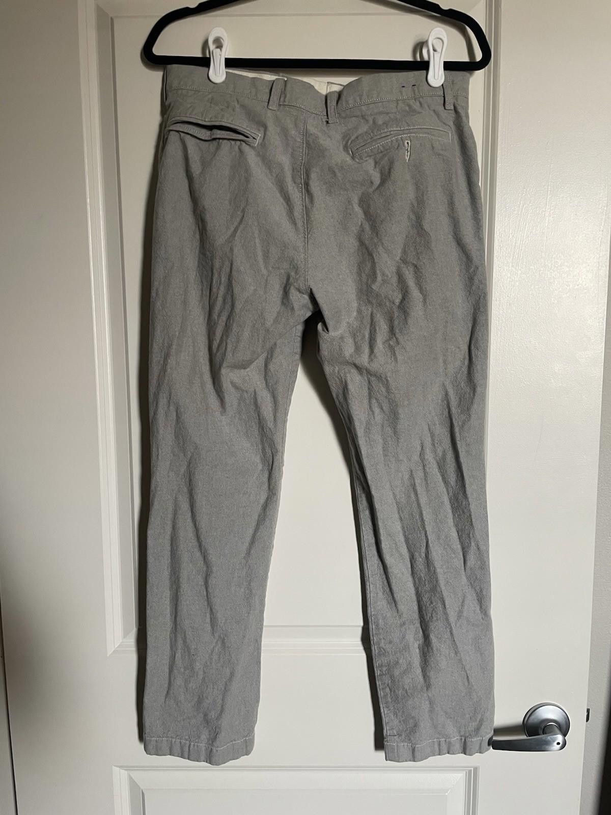 J.Crew J. Crew Stretch Chambray Pants Gray 31x30 Size US 31 - 2 Thumbnail