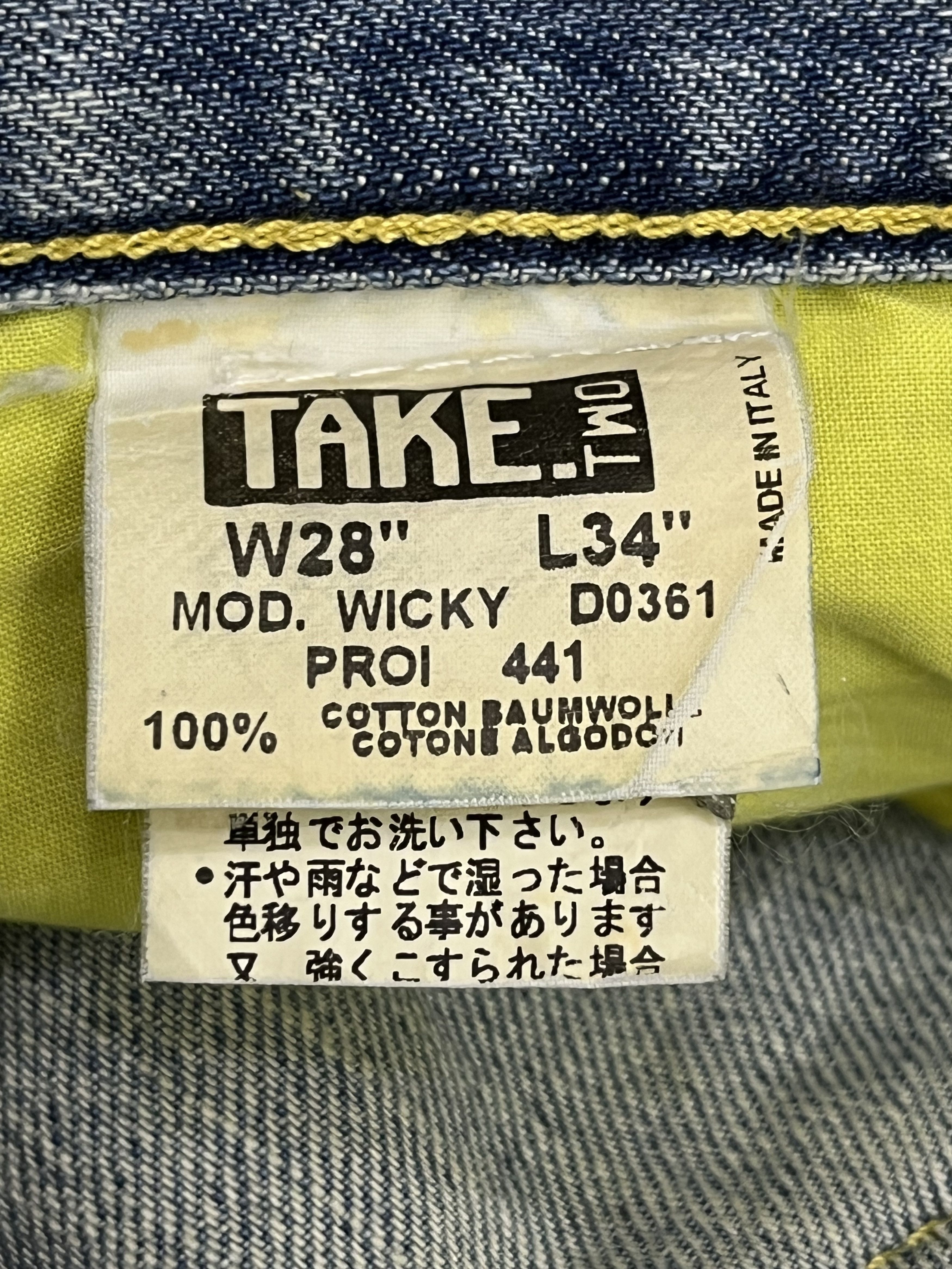 Italia Independent Vintage TAKE TWO Made in Italy Super Wide Leg Jeans - W28" Size 28" / US 6 / IT 42 - 12 Thumbnail