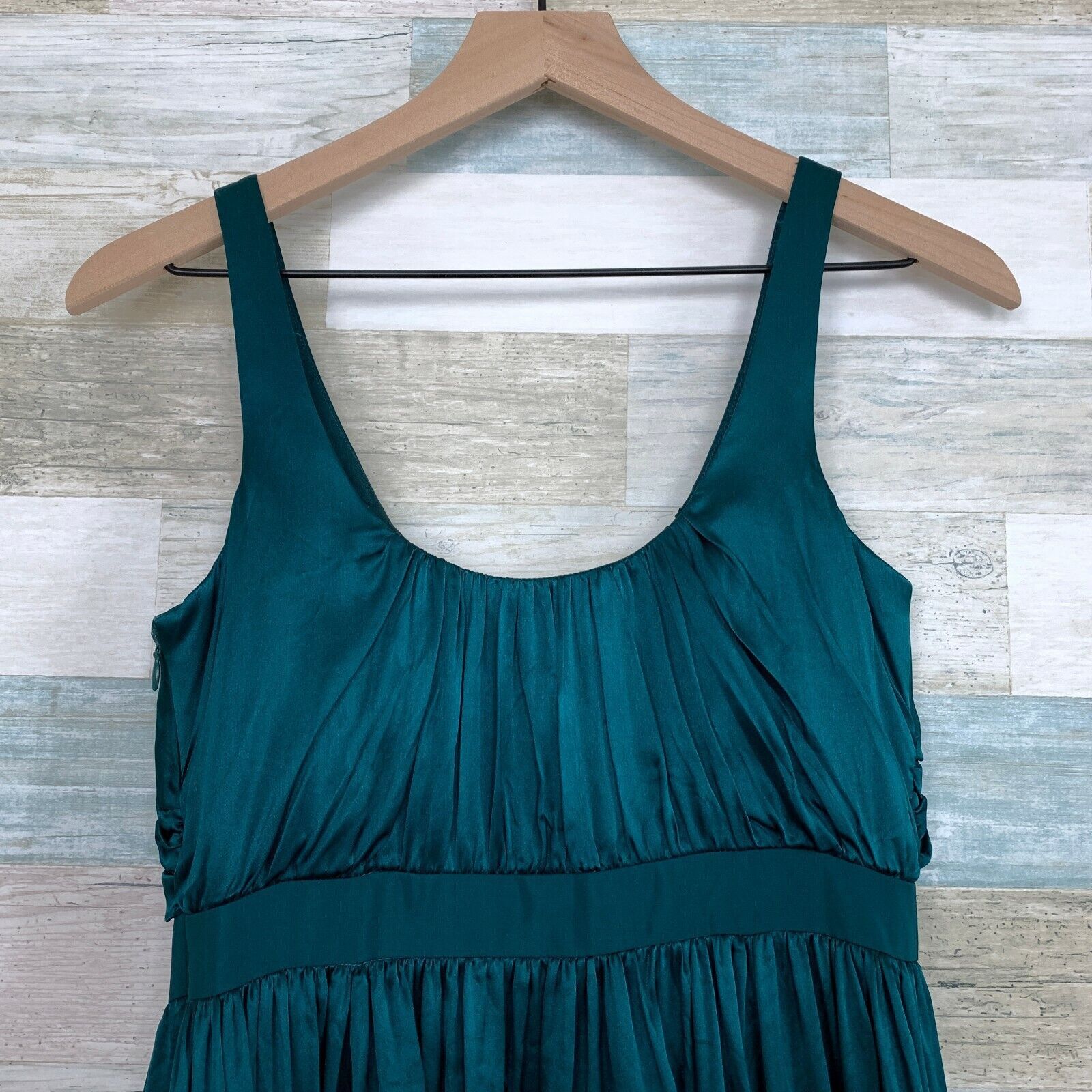 Laundry by Shelli Segal Laundry Shelli Segal Pure Silk Bubble Dress Green Mini 2 Size XS / US 0-2 / IT 36-38 - 7 Thumbnail