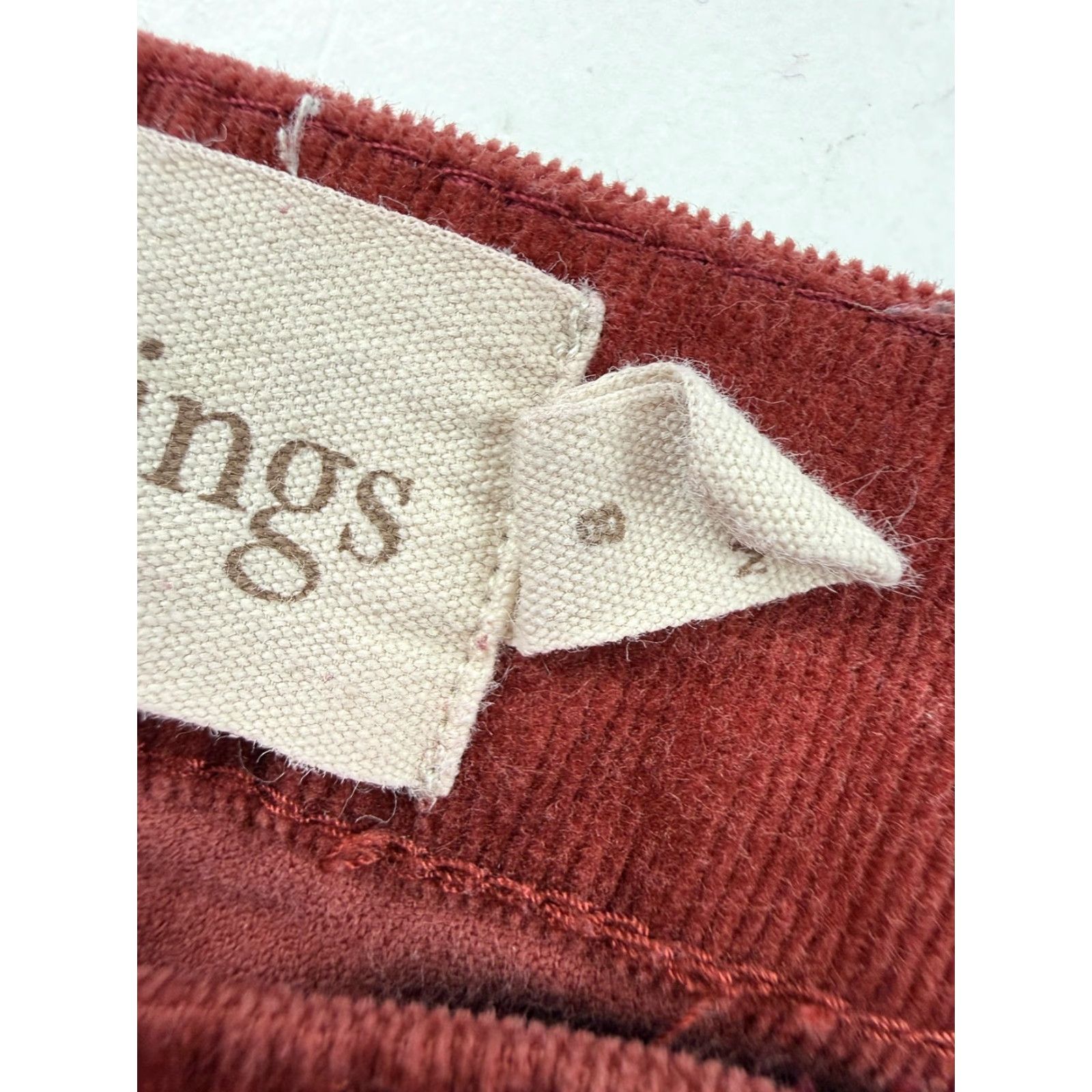 Soft Surroundings Soft Surroundings Womens 8 Red Corduroy Straight Leg Stretch Casual Fall Pants Size 30" / US 8 / IT 44 - 3 Thumbnail