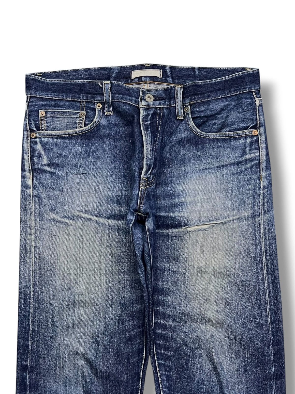 Uniqlo Vintage Uniqlo Selvedge Denim Japan - Faded Wash, Distressed Size US 34 / EU 50 - 5 Thumbnail