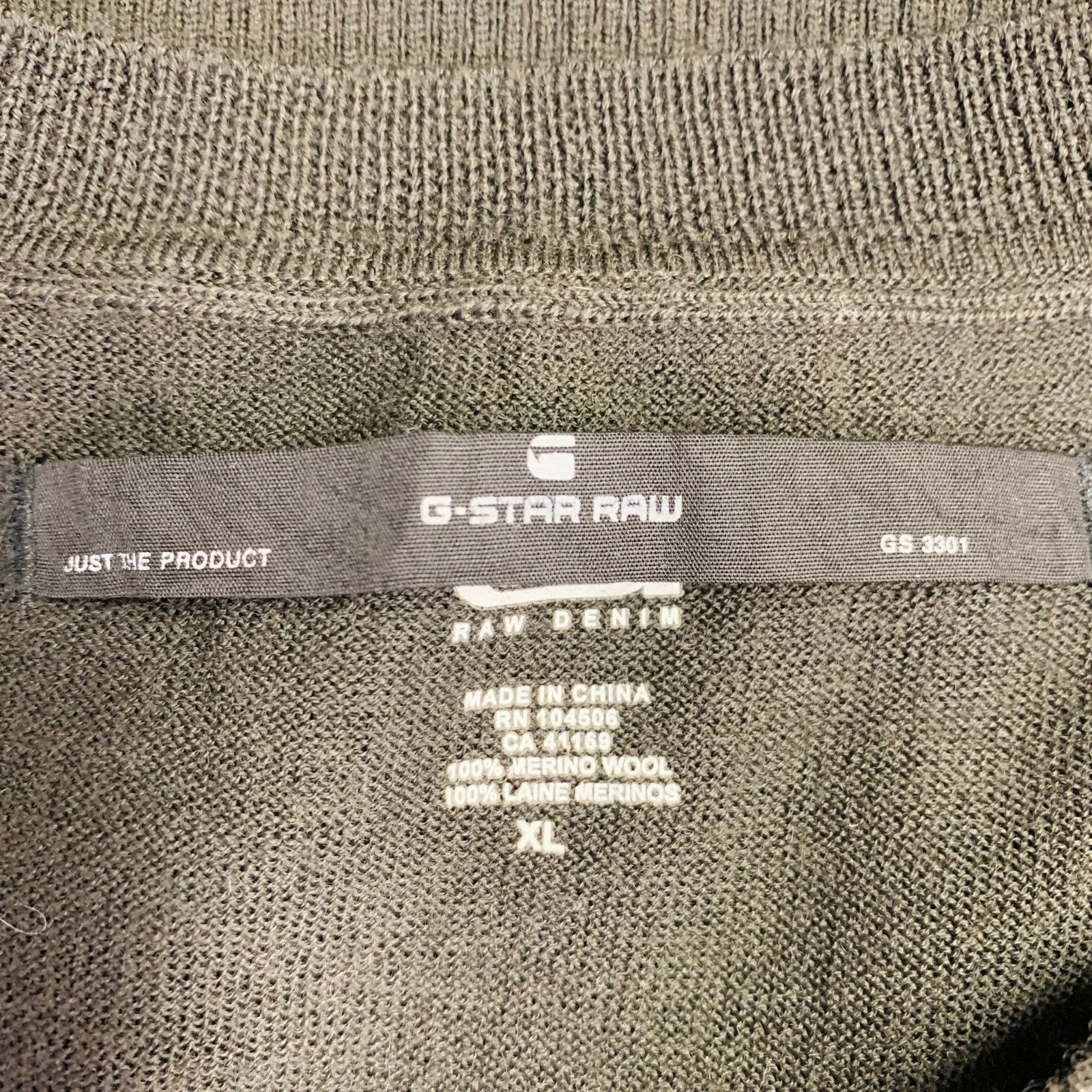 G-Star G-STAR Size XL Brown Merino Wool V-Neck Pullover Size US XL / EU 56 / 4 - 4 Thumbnail
