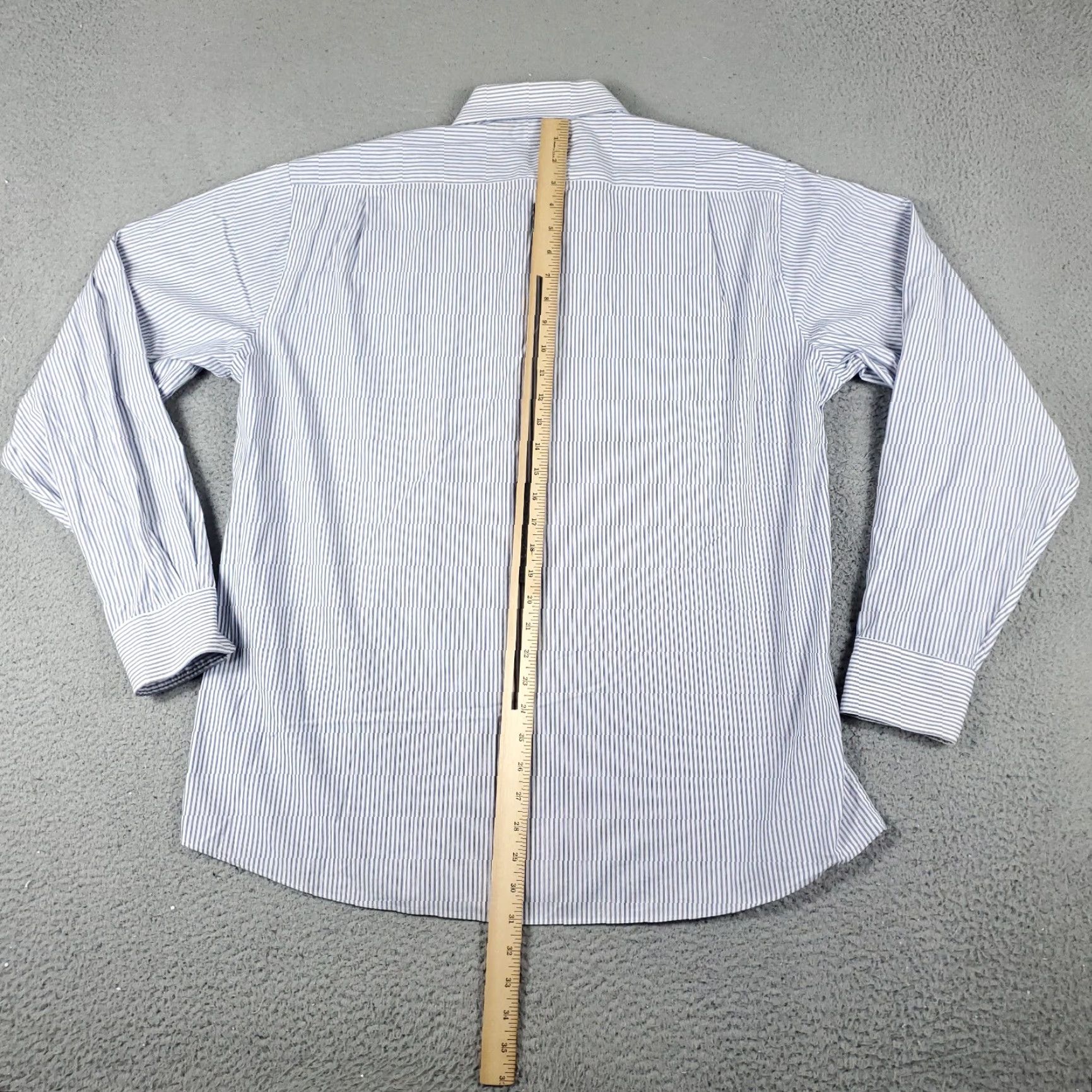 Tommy Hilfiger Tommy Hilfiger Shirt Mens Large Blue Striped Button-Up Long Sleeve Casual Business Ready Navy/Blue Classic Preppy American Mens L Blue Striped Shirt Size US L / EU 52-54 / 3 - 4 Thumbnail