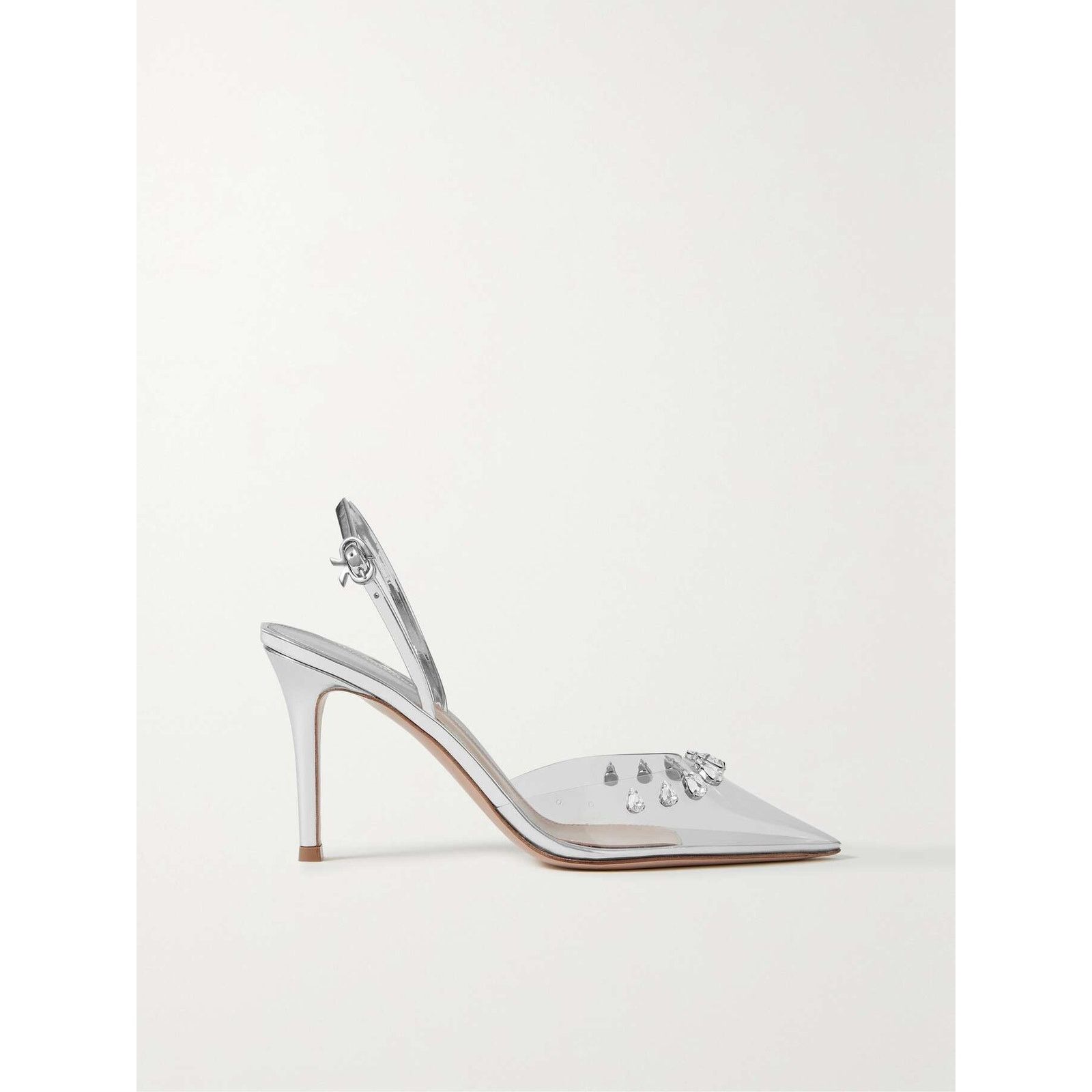 Gianvito Rossi Gianvito Rossi 85 Crystal-Embellished Slingback Pumps 37 EU Size US 7 / IT 37 - 1 Thumbnail