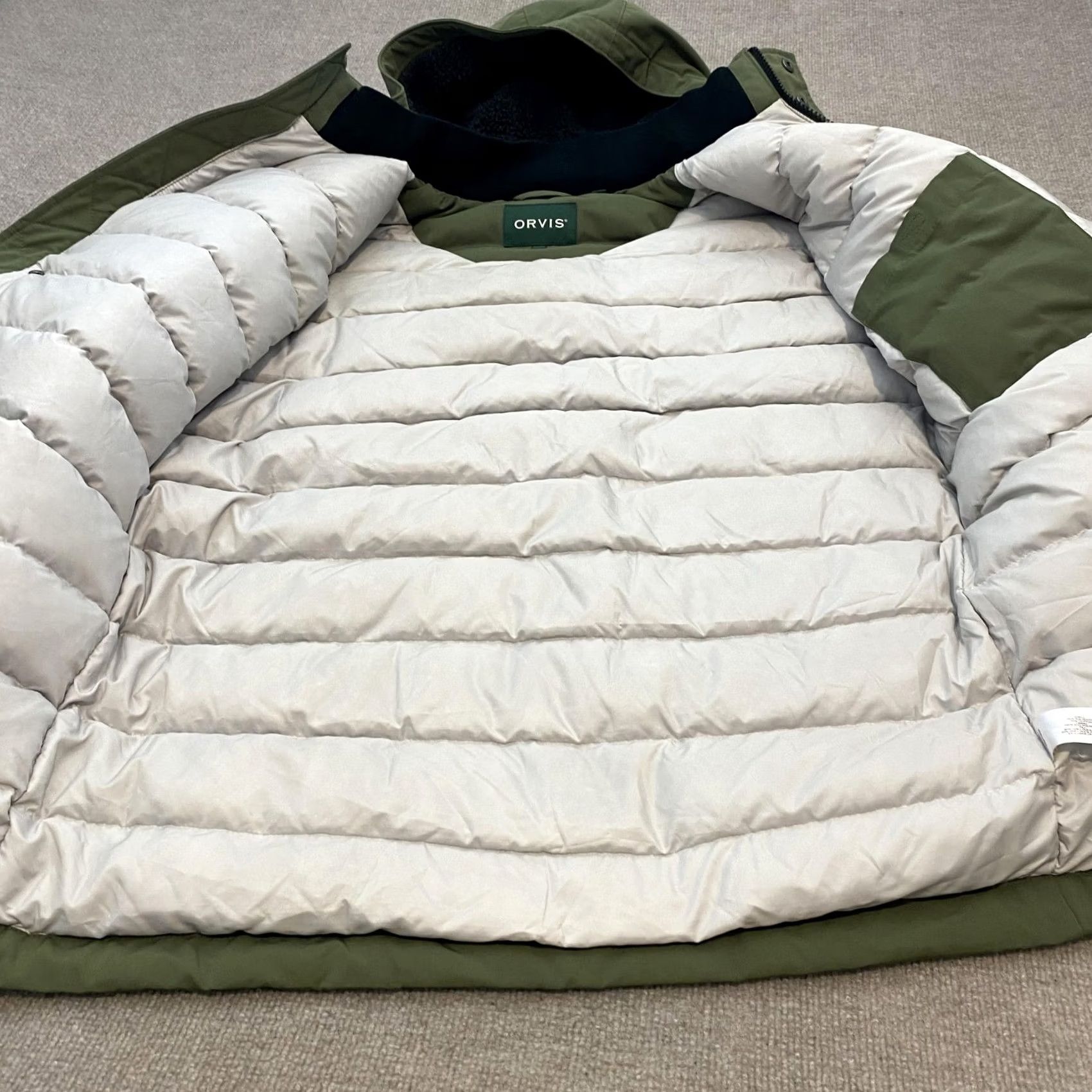 Orvis Orvis Coat Mens Medium Green Down Parka Hooded Snap Front Insulated Winter Warm Size US M / EU 48-50 / 2 - 4 Thumbnail