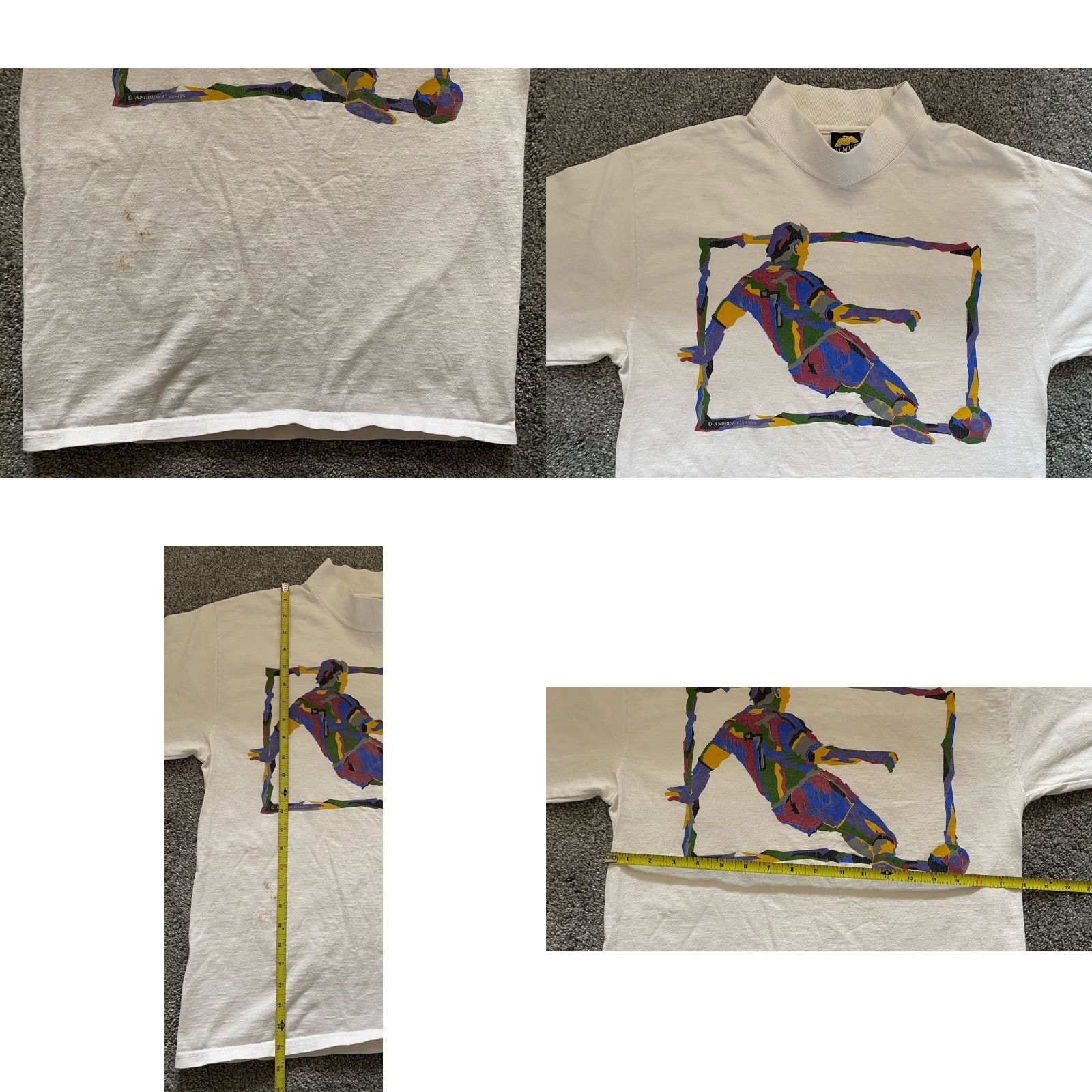 Vintage VINTAGE HL Miller White T-Shirt Men’s Size M USA Soccer 90s Art Sports Shirt Size US M / EU 48-50 / 2 - 8 Thumbnail
