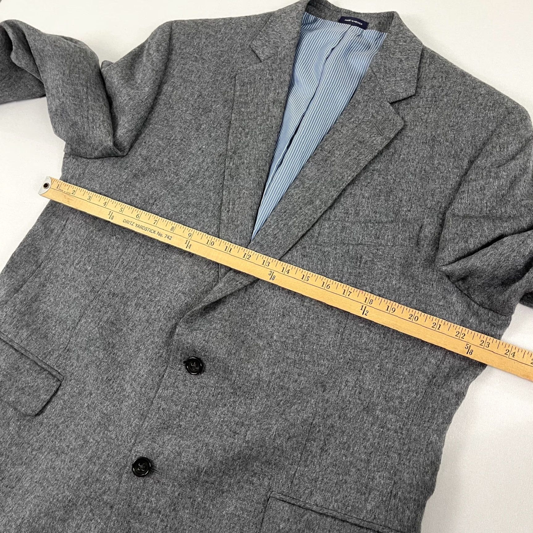 Stafford Stafford Blazer Mens 46 L Classic Fit Gray Camel Hair Sports Coat Jacket Work Size 46R - 7 Thumbnail