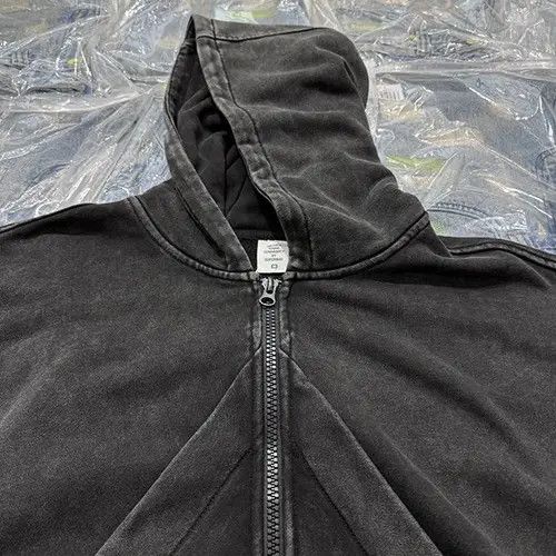 Designer Unique Design Vintage Black Washed Zipper Hoodie Size US M / EU 48-50 / 2 - 4 Thumbnail