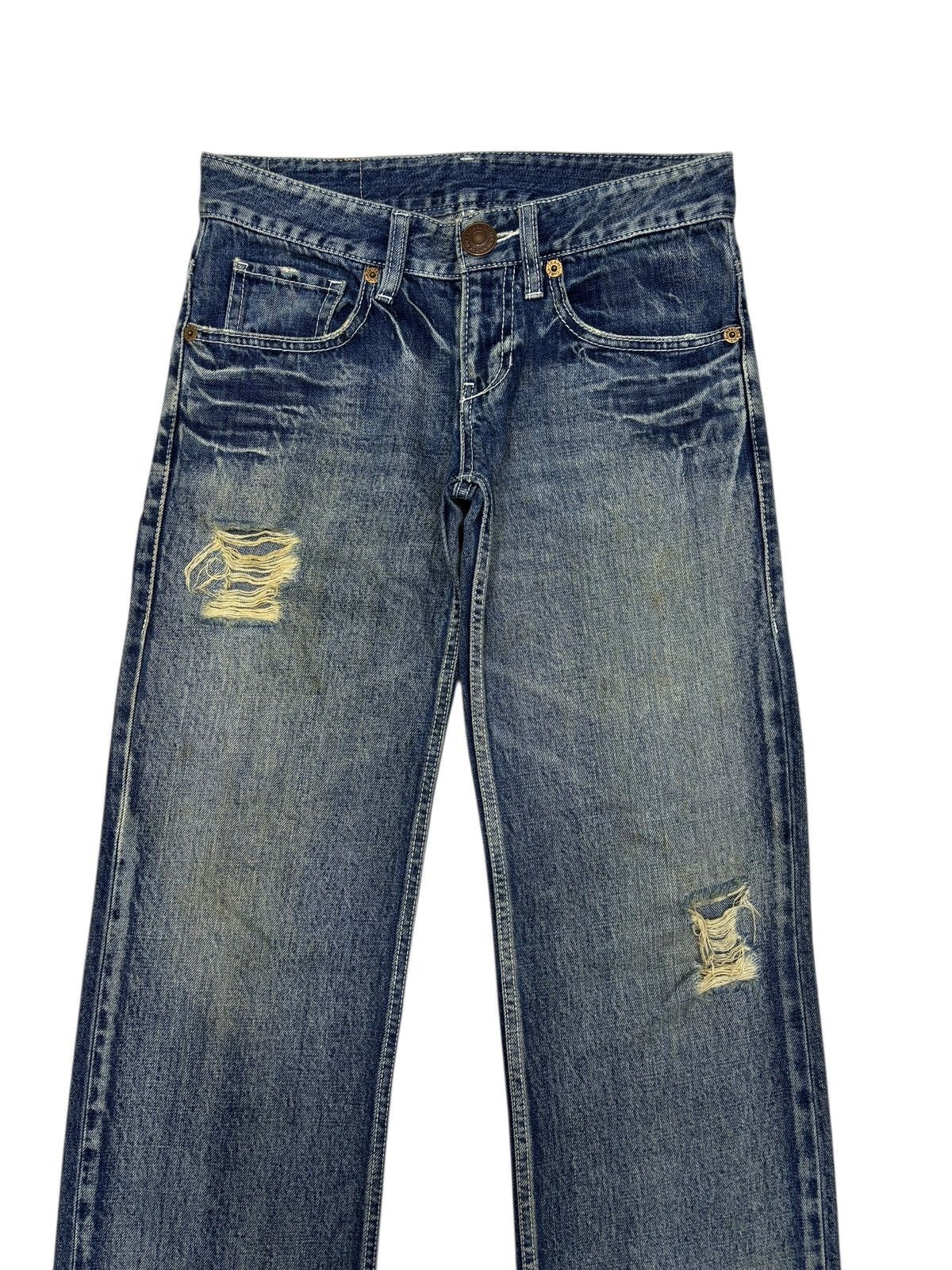 Kapital Cocolulu Slim Regular Clawmark Distressed Denim Jeans Size US 30 / EU 46 - 5 Thumbnail