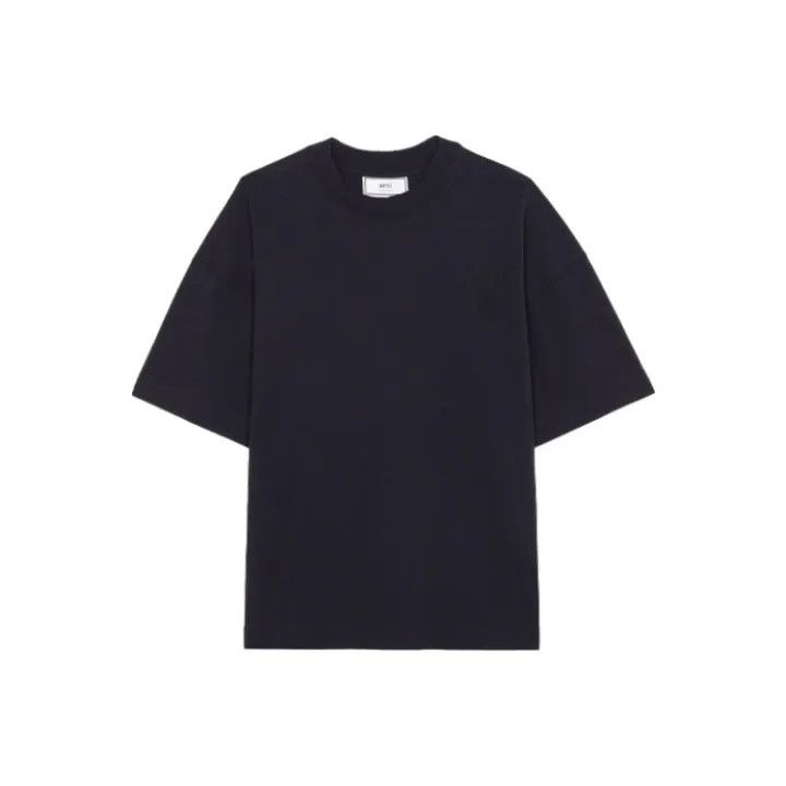 AMI Cotton Loose Heart T-Shirt for Women 0079